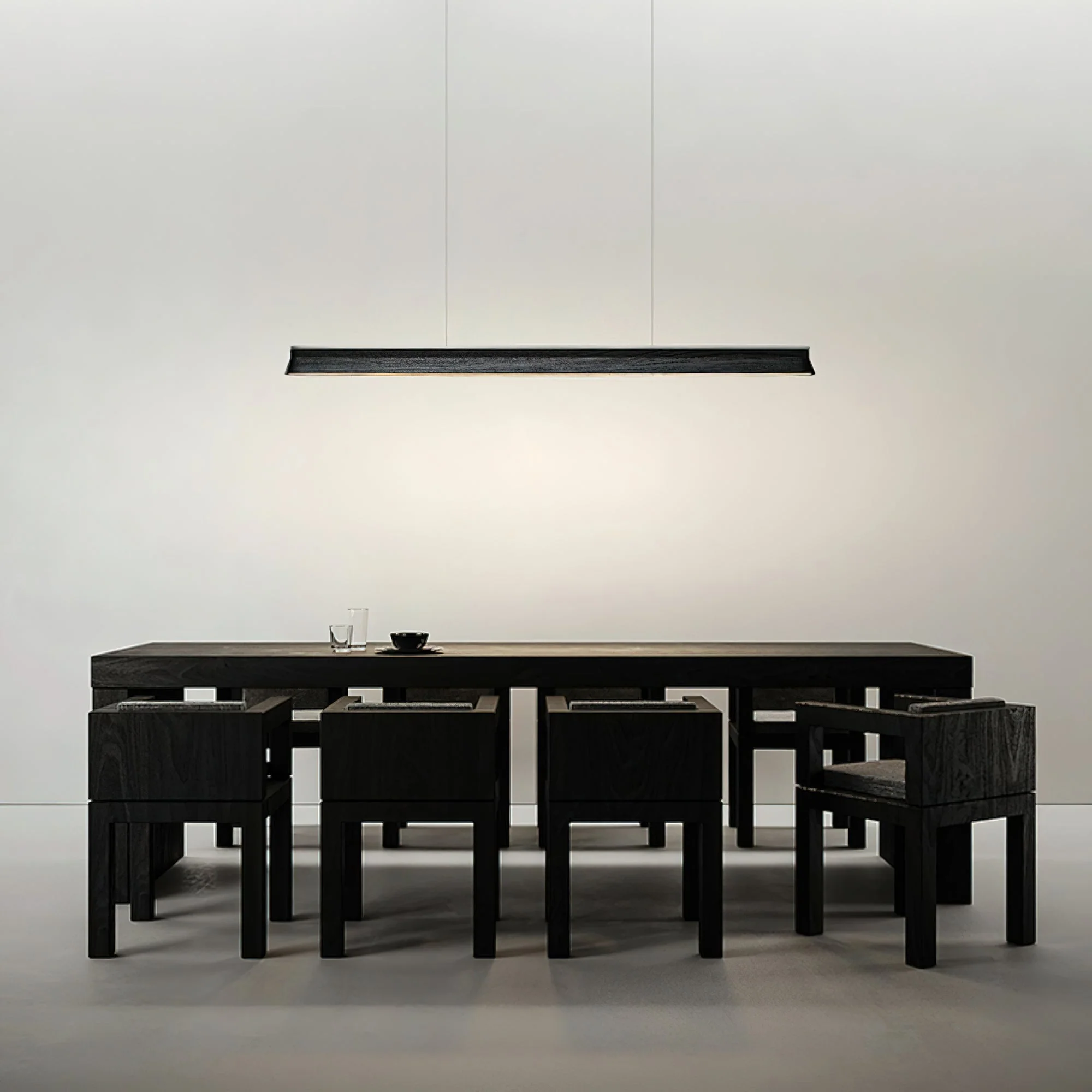 Lustra Pendant Lamp Wooden Beam Minimalist - Image 35