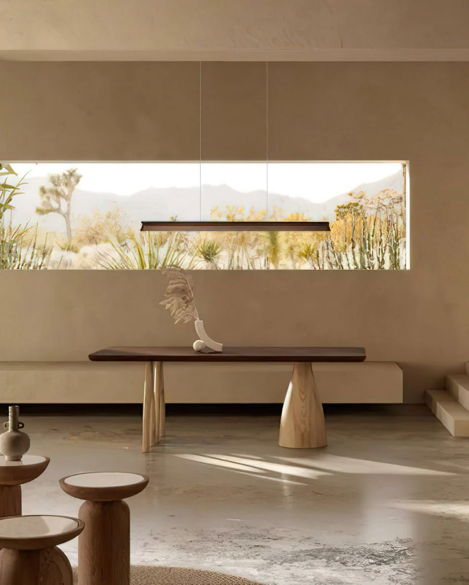 Lustra Pendant Lamp Wooden Beam Minimalist - Image 38