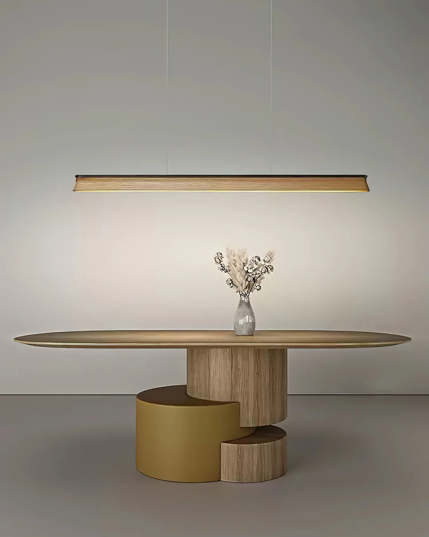 Lustra Pendant Lamp Wooden Beam Minimalist - Image 4