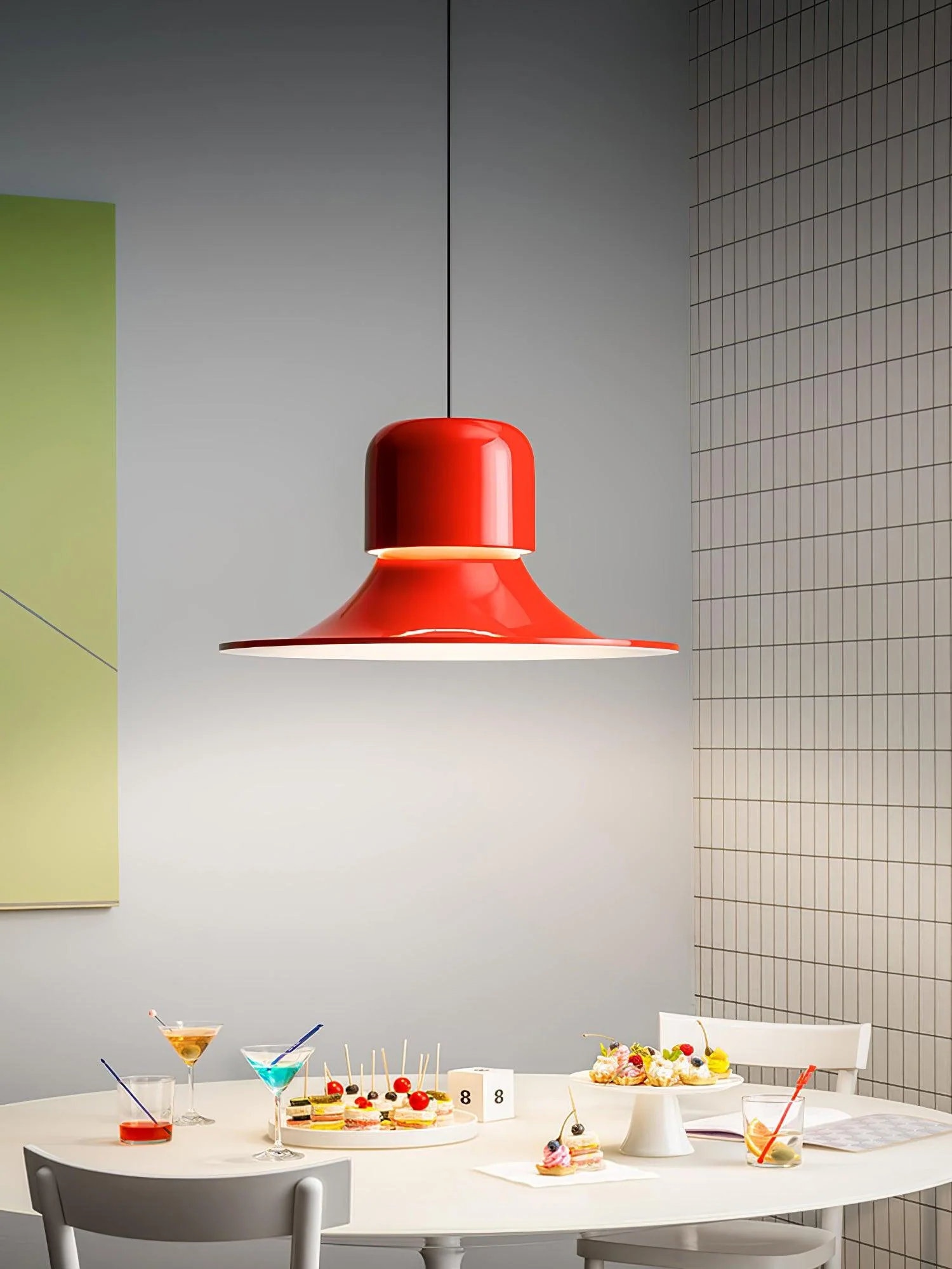 Lustra Pendant Light Aluminum Curved for Kitchen - Image 12