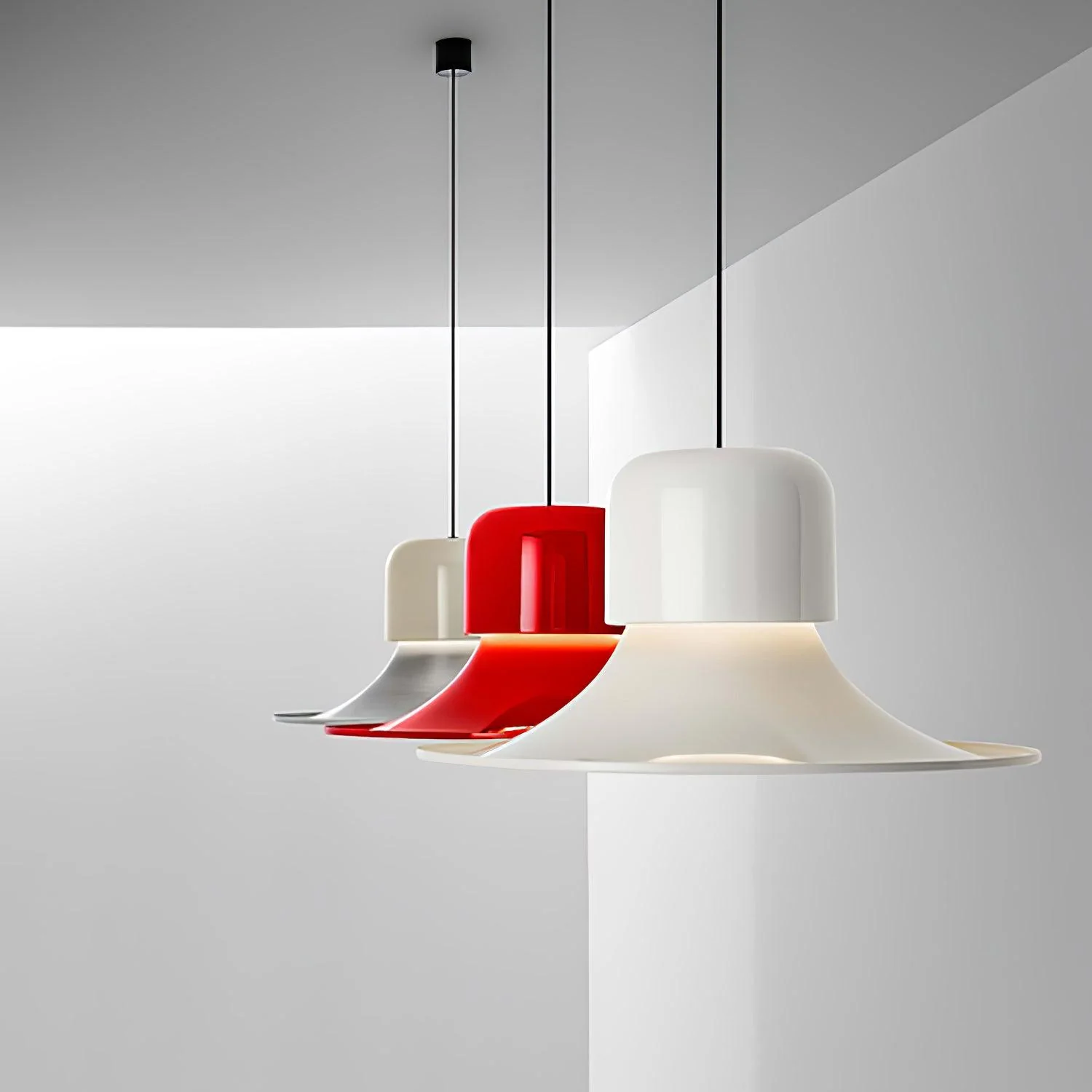 Lustra Pendant Light Aluminum Curved for Kitchen - Image 4