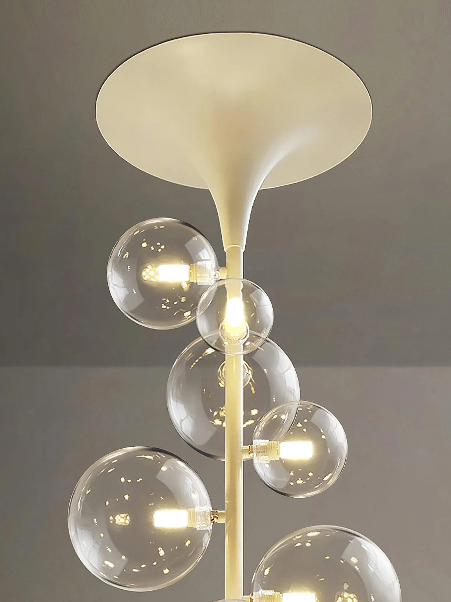Lustra Pendant Light Brass Glass Cascading for Hallway - Image 24