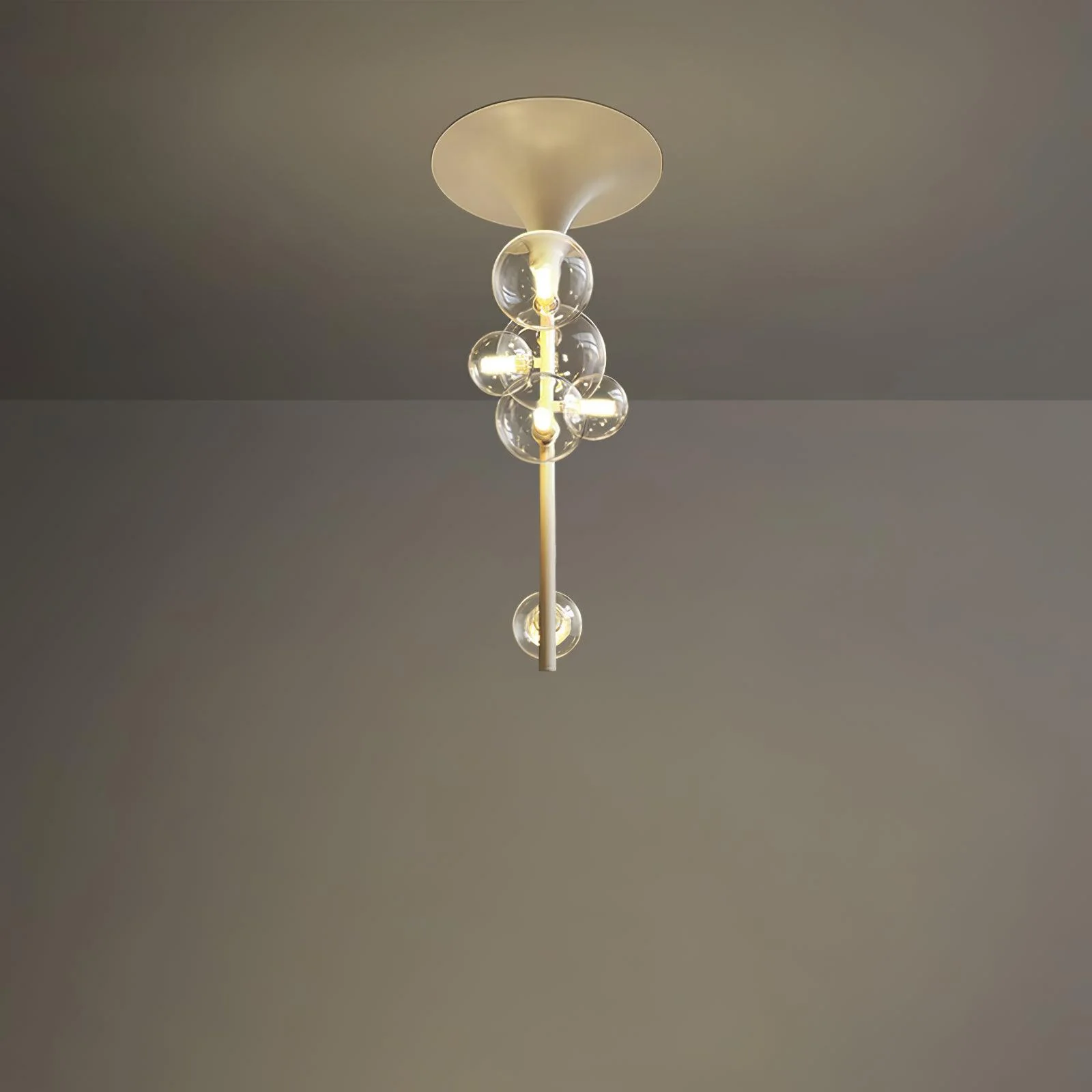 Lustra Pendant Light Brass Glass Cascading for Hallway - Image 25