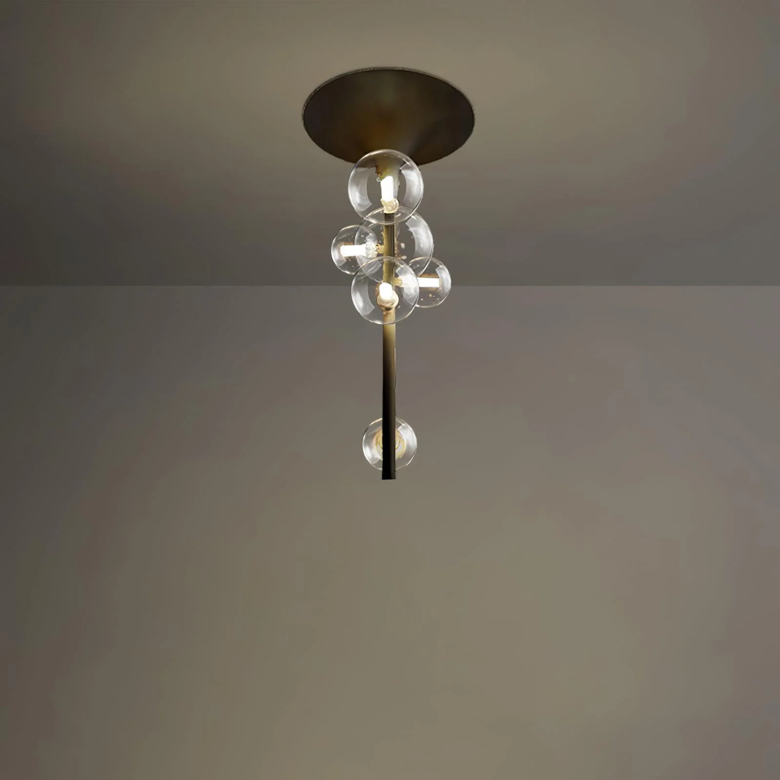 Lustra Pendant Light Brass Glass Cascading for Hallway - Image 9