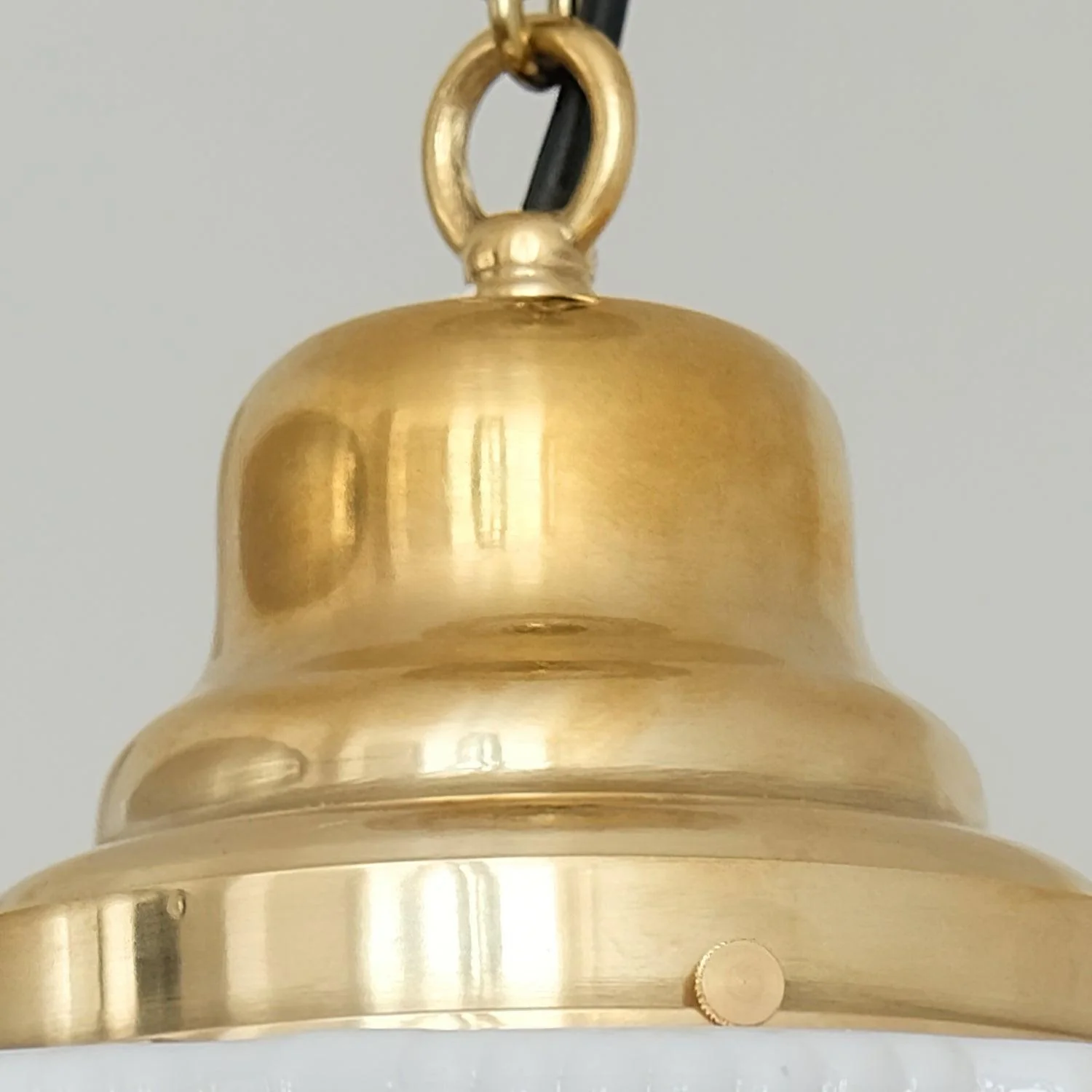 Lustra Pendant Light Brass Glass Ribbed - Image 10