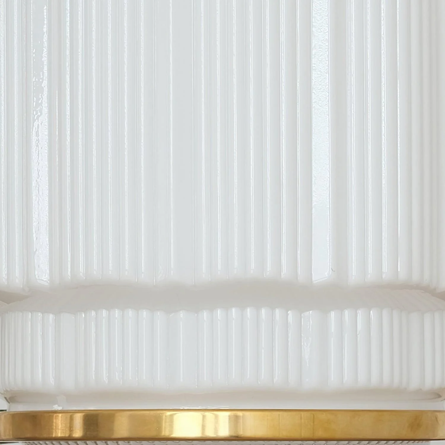 Lustra Pendant Light Brass Glass Ribbed - Image 12