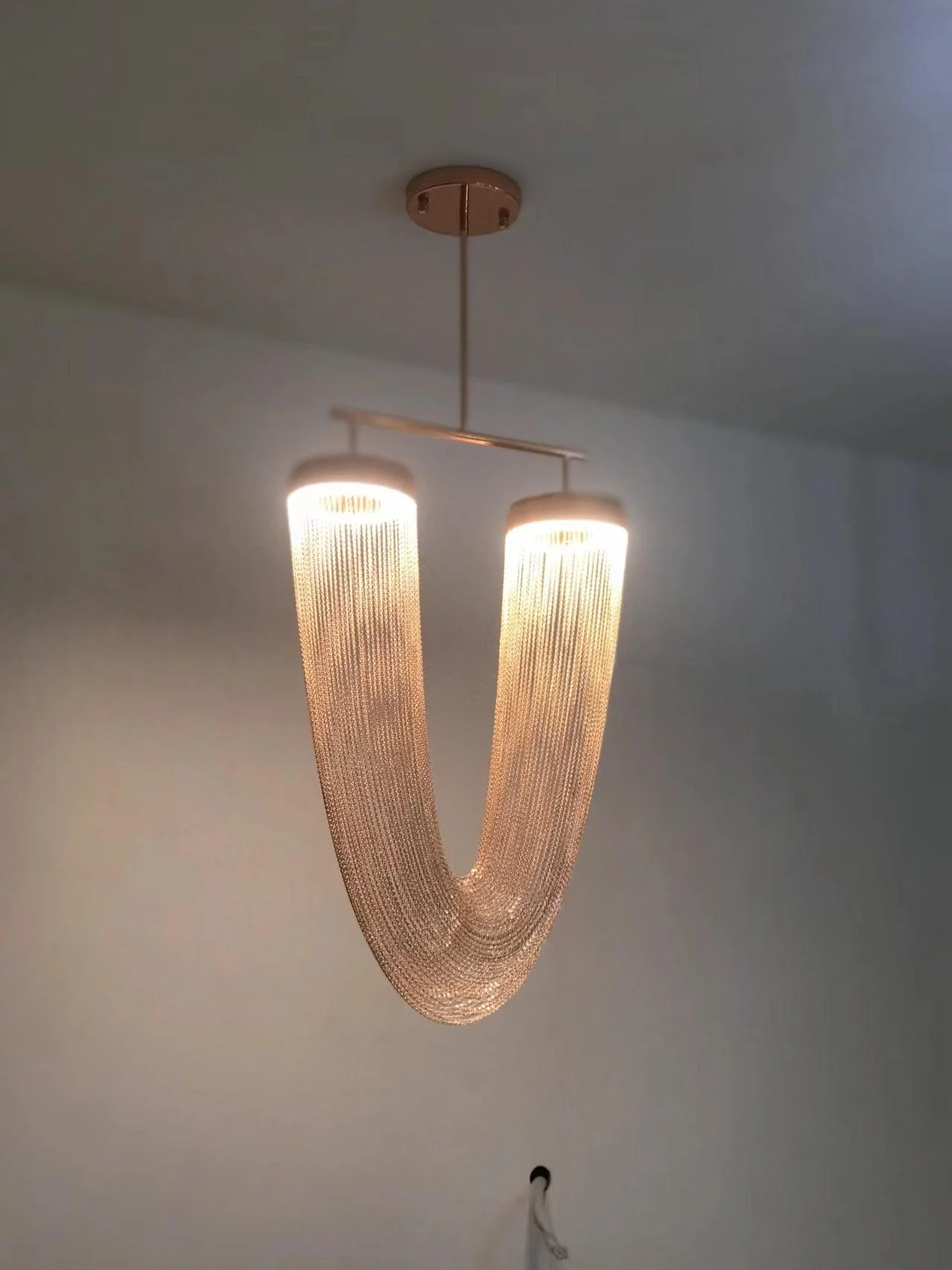 Lustra Pendant Light Copper Chain Sculptural Modern - Image 19