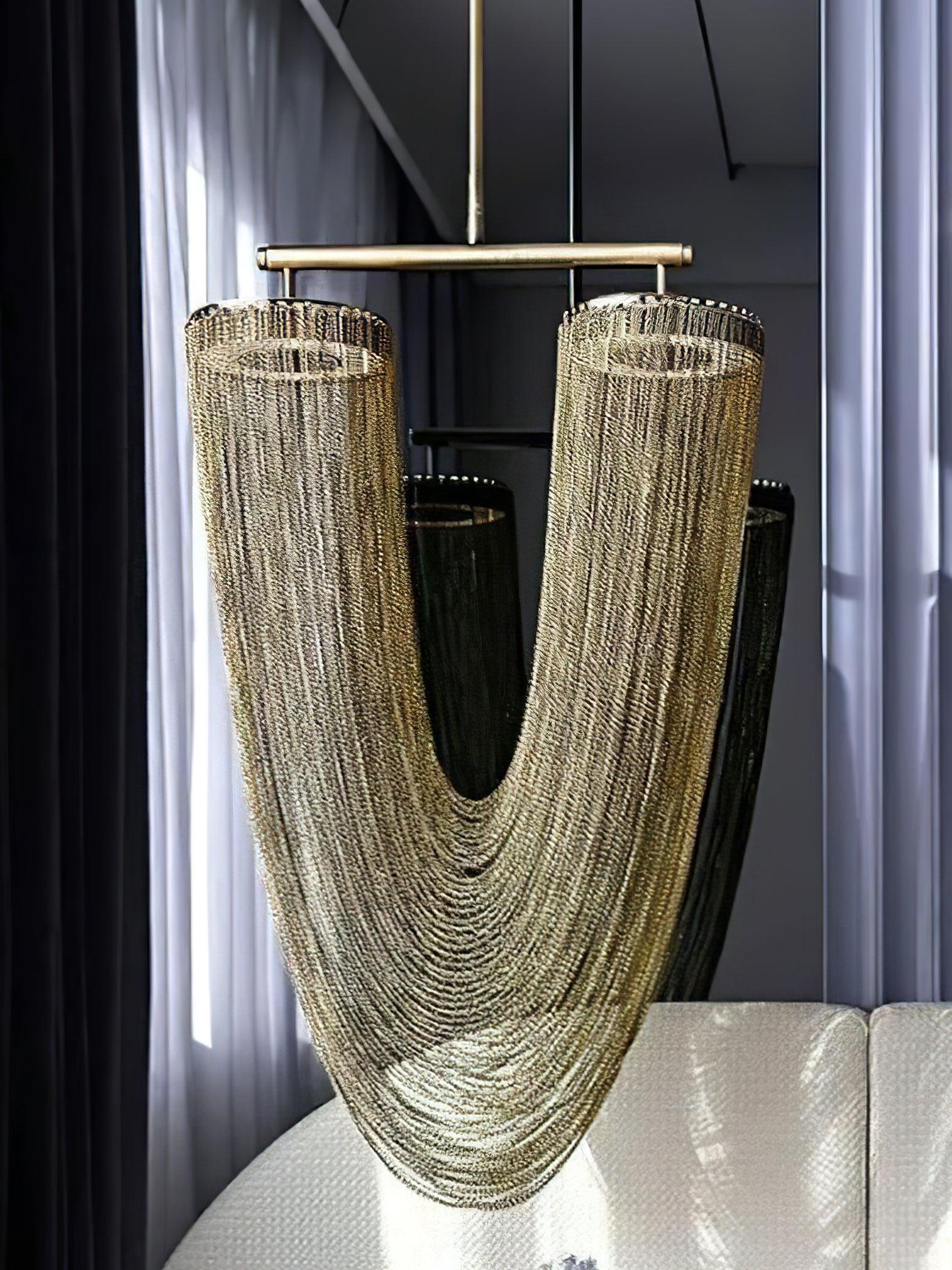 Lustra Pendant Light Copper Chain Sculptural Modern - Image 21
