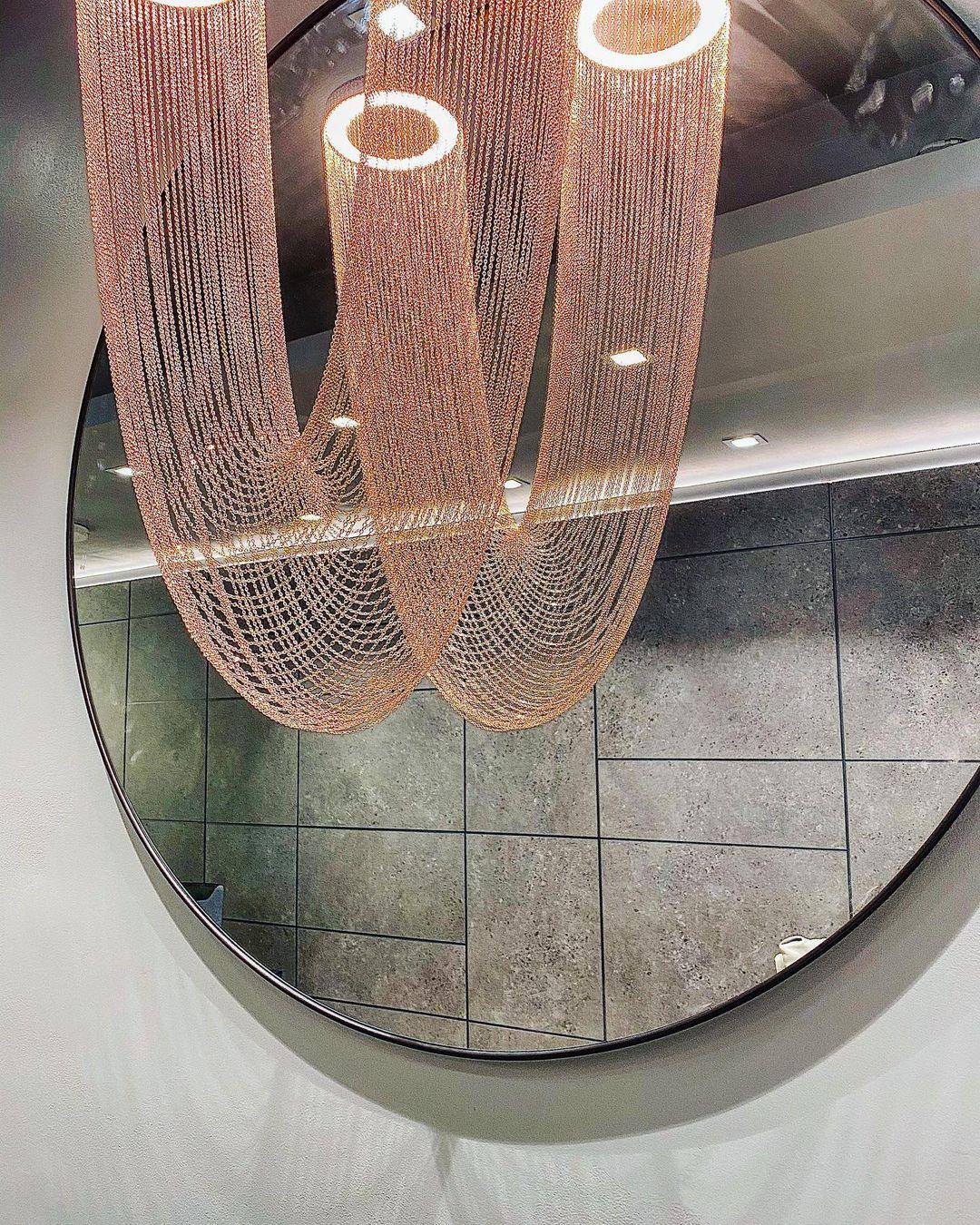 Lustra Pendant Light Copper Chain Sculptural Modern - Image 22