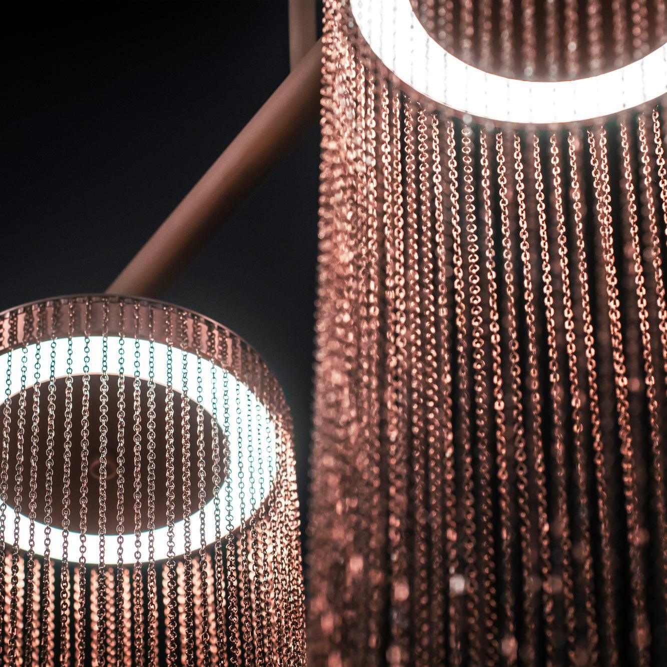 Lustra Pendant Light Copper Chain Sculptural Modern - Image 26