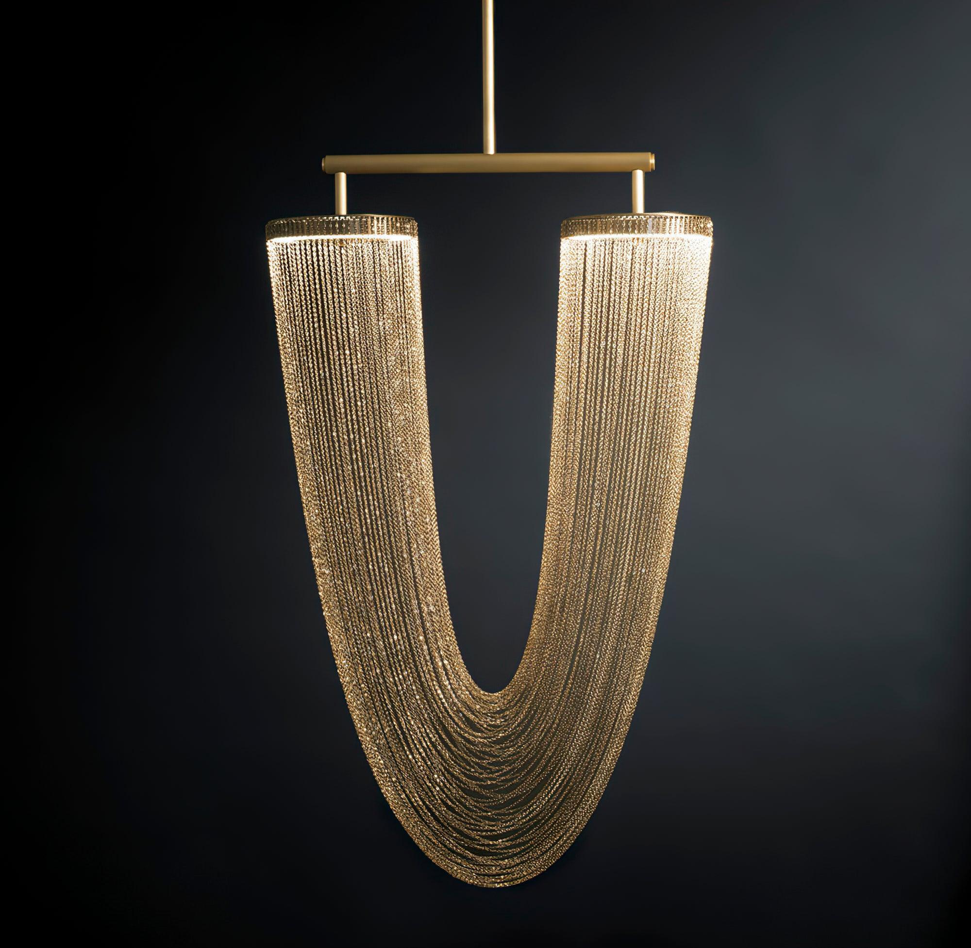 Lustra Pendant Light Copper Chain Sculptural Modern - Image 28