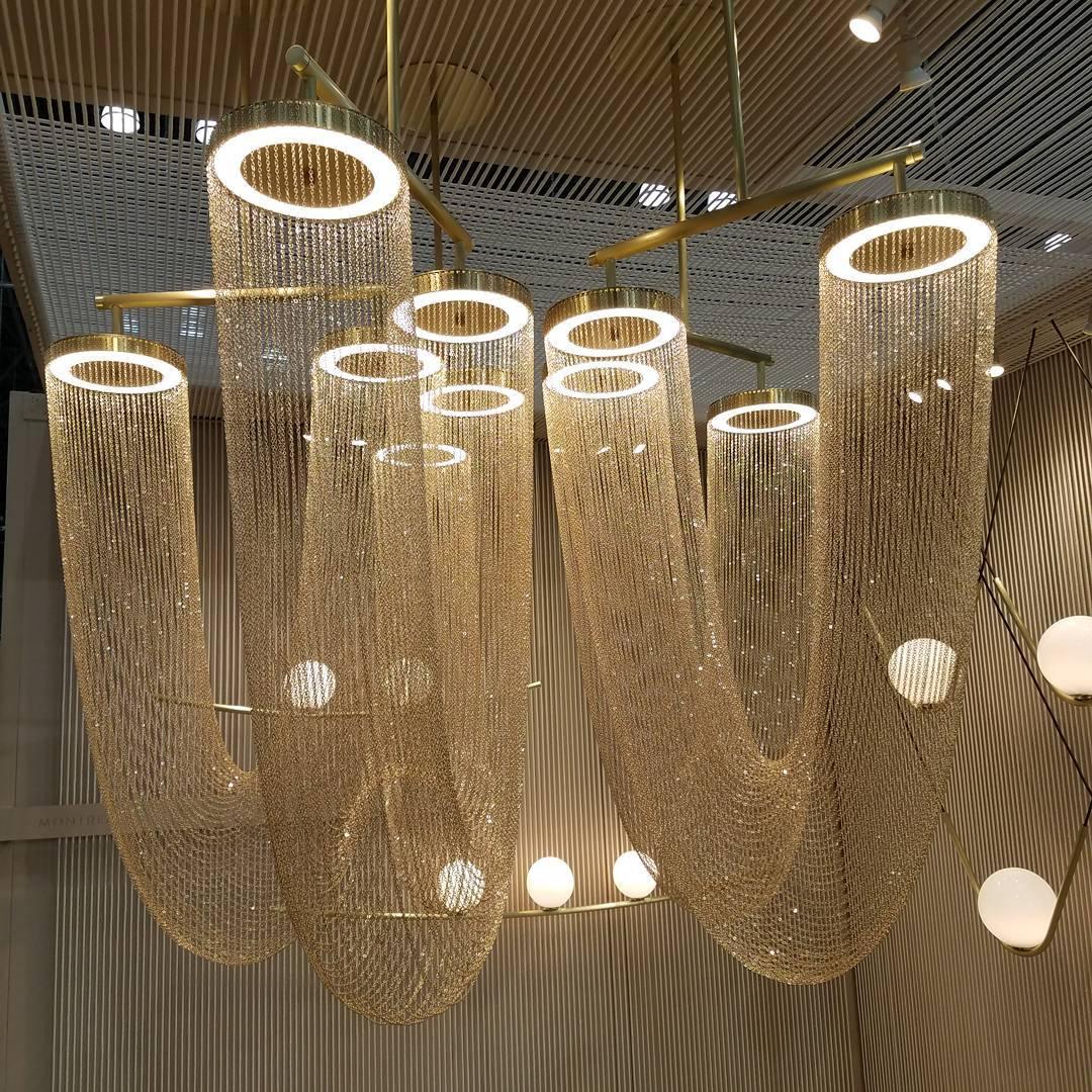 Lustra Pendant Light Copper Chain Sculptural Modern - Image 3