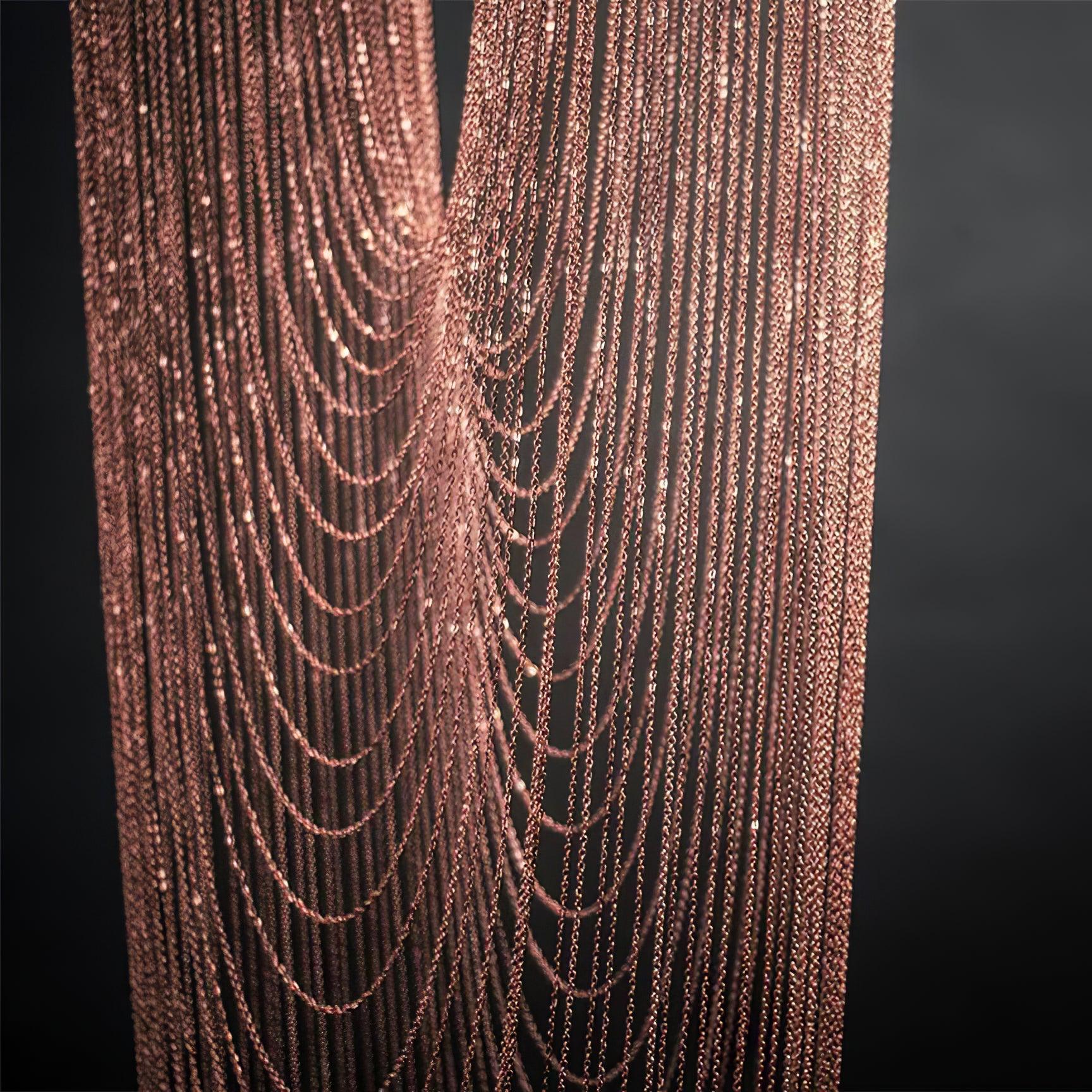 Lustra Pendant Light Copper Chain Sculptural Modern - Image 30