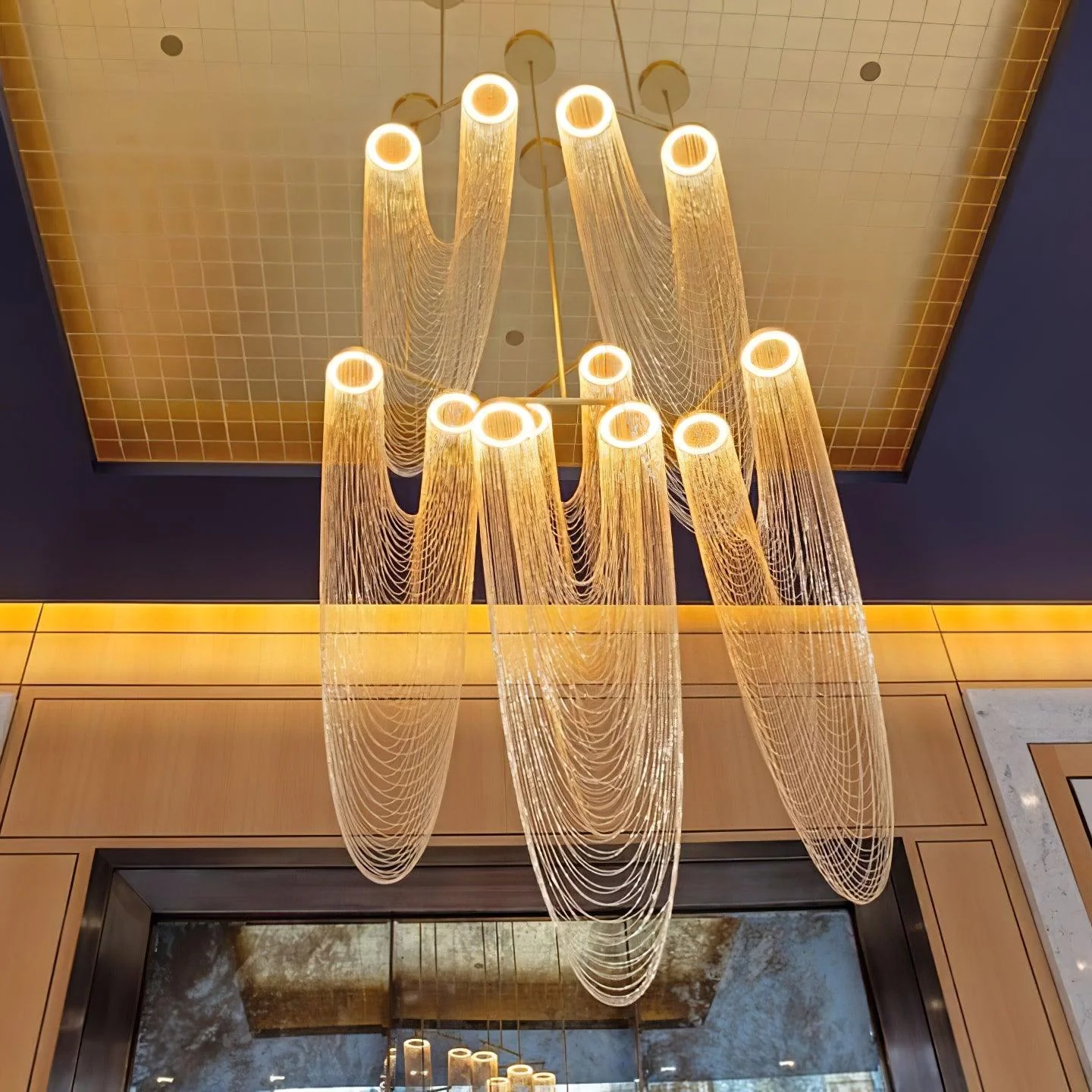 Lustra Pendant Light Copper Chain Sculptural Modern - Image 34