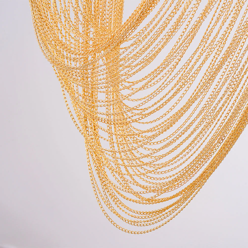 Lustra Pendant Light Copper Chain Sculptural Modern - Image 38