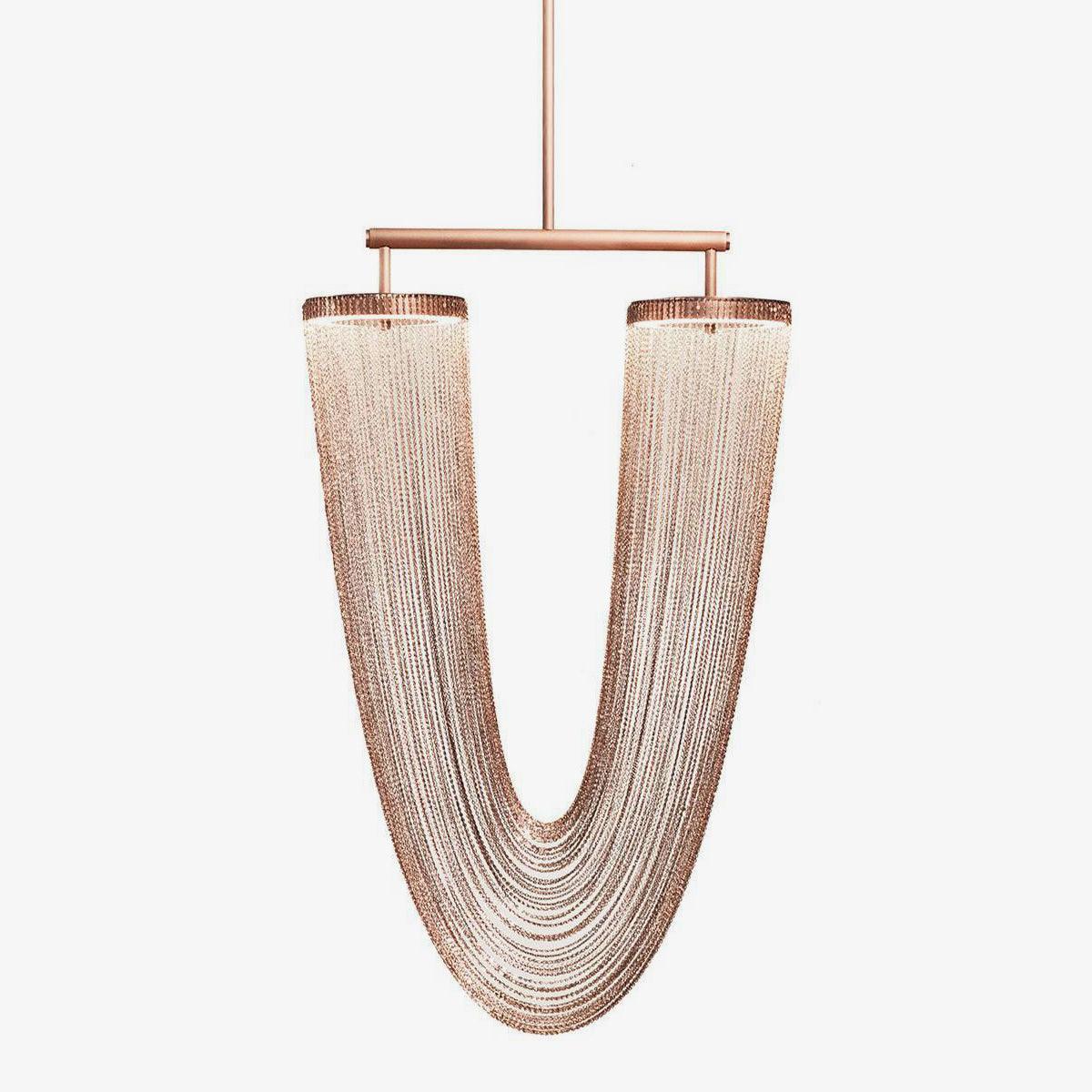 Lustra Pendant Light Copper Chain Sculptural Modern - Image 43