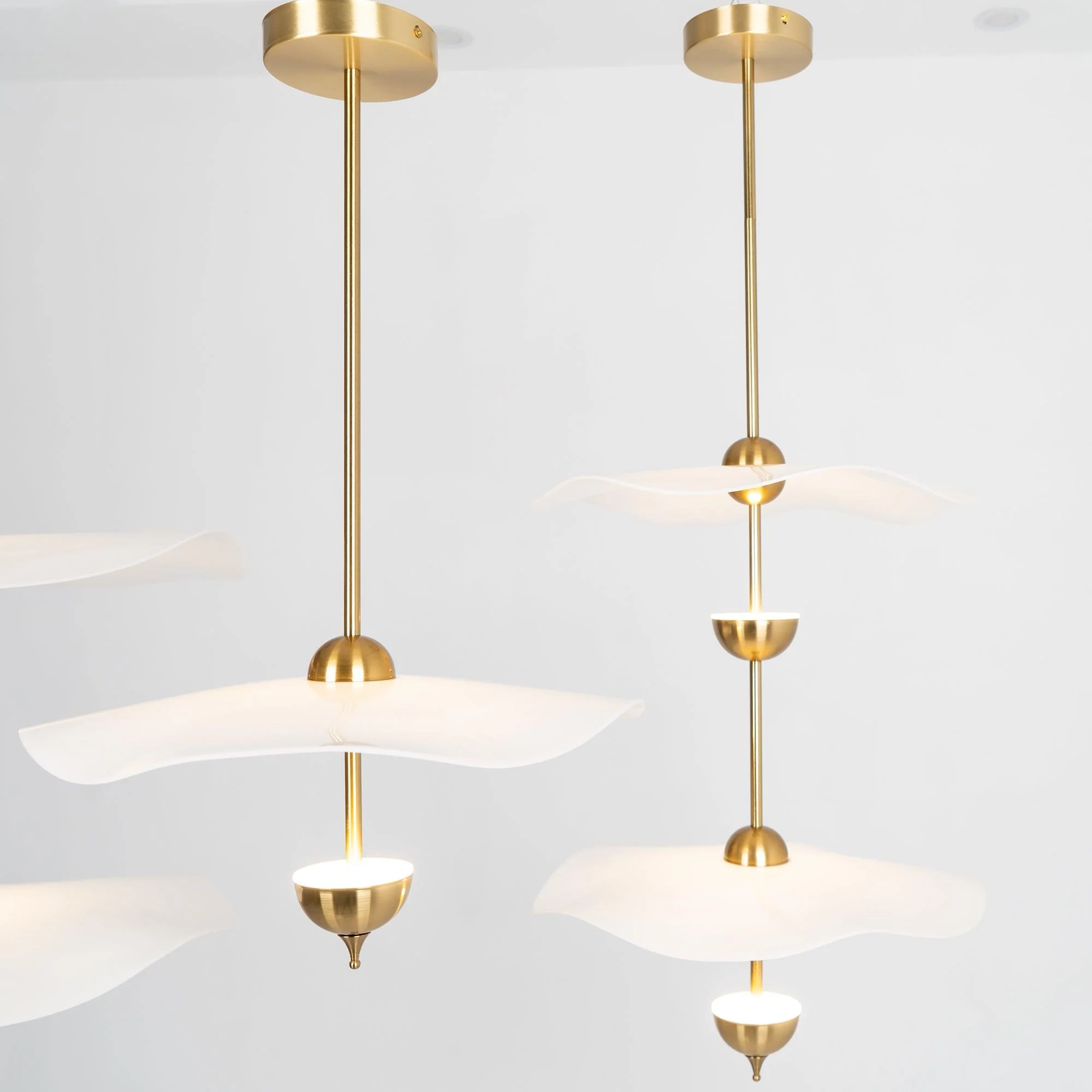 Lustra Pendant Light Double Biscuit for Living Room - Image 13