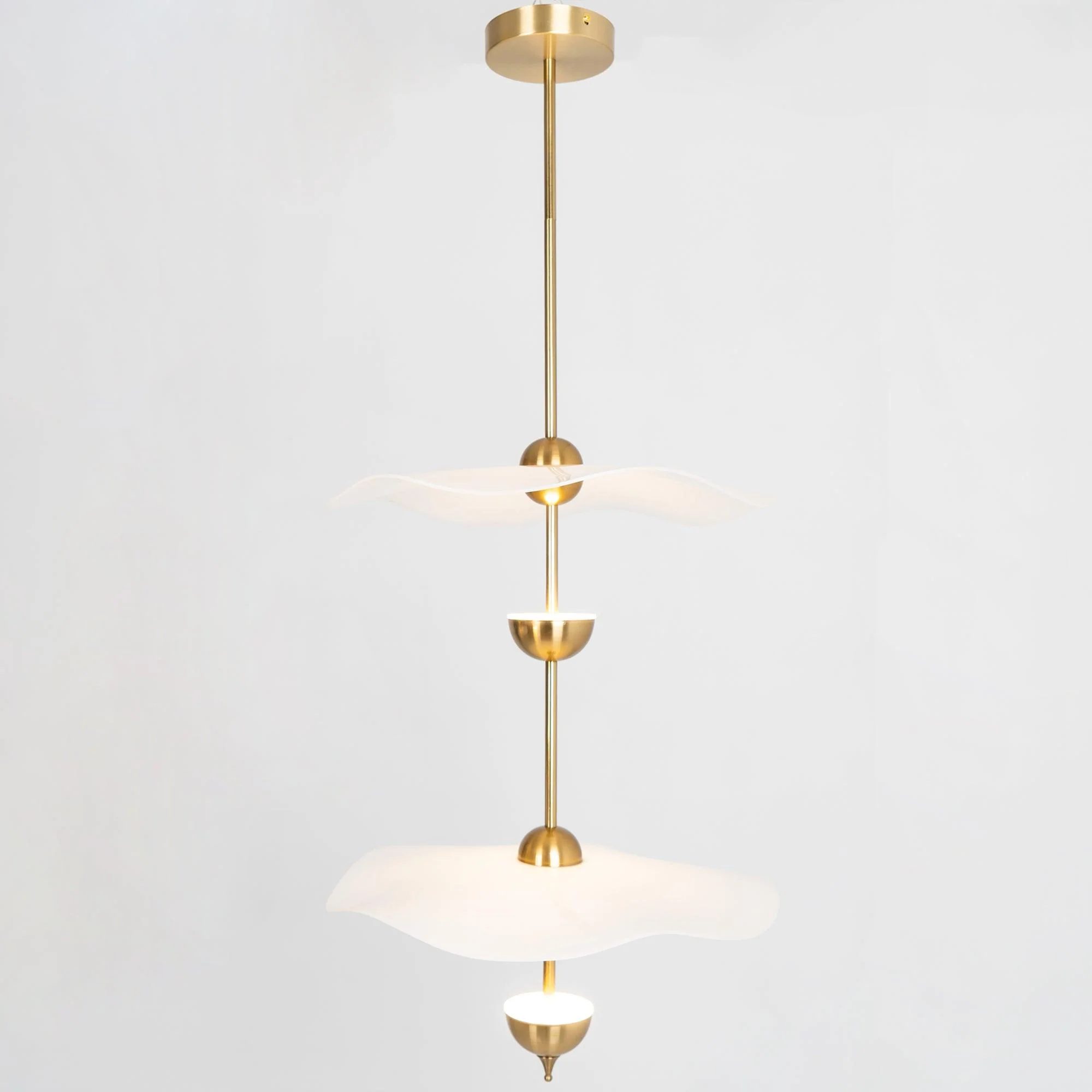Lustra Pendant Light Double Biscuit for Living Room - Image 14