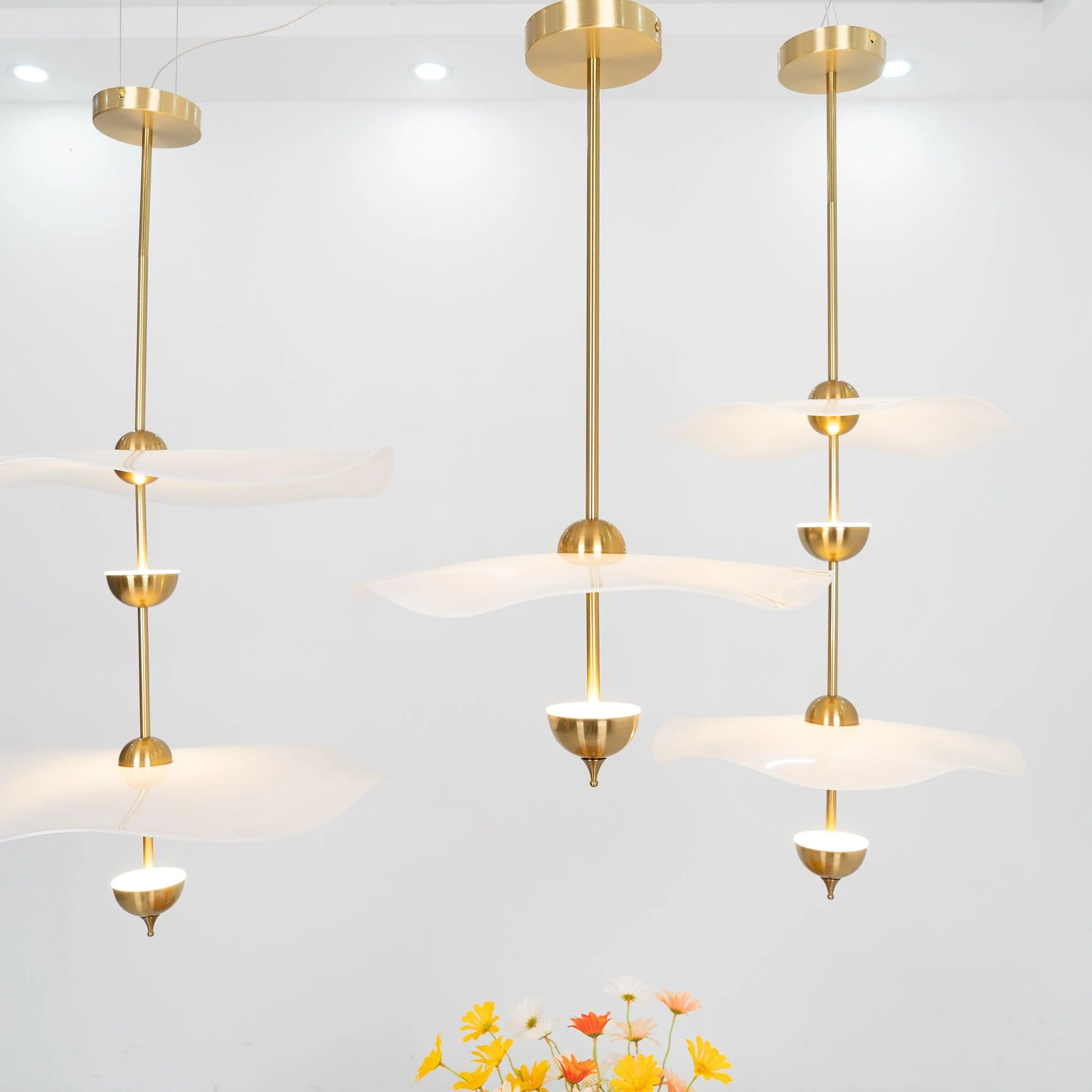 Lustra Pendant Light Double Biscuit for Living Room - Image 28