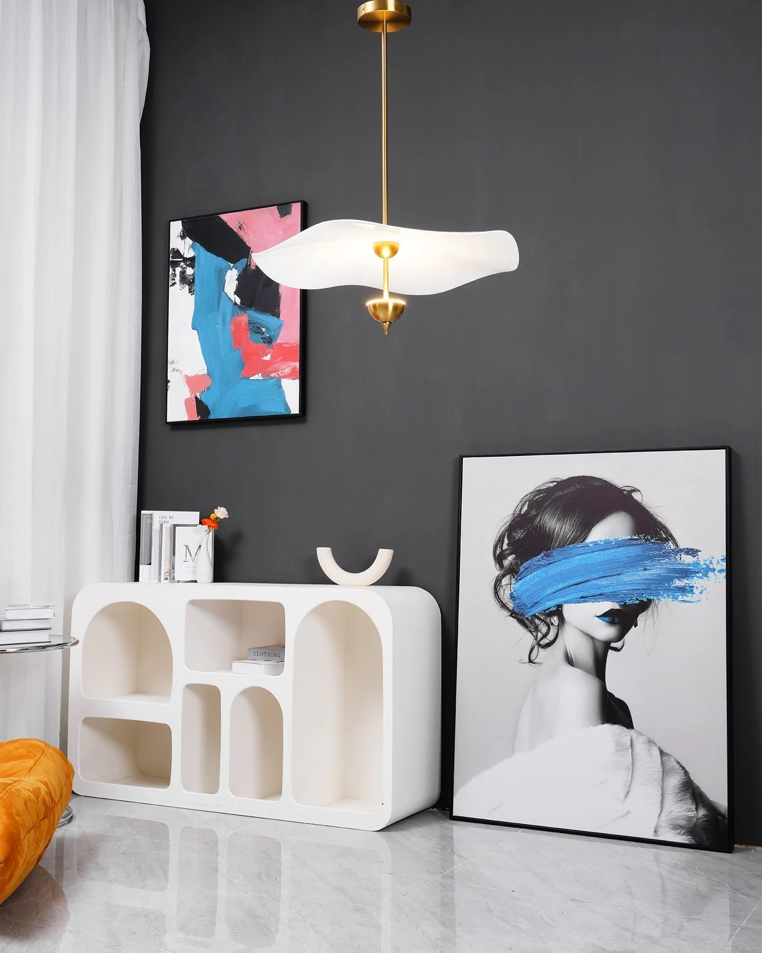 Lustra Pendant Light Double Biscuit for Living Room - Image 29