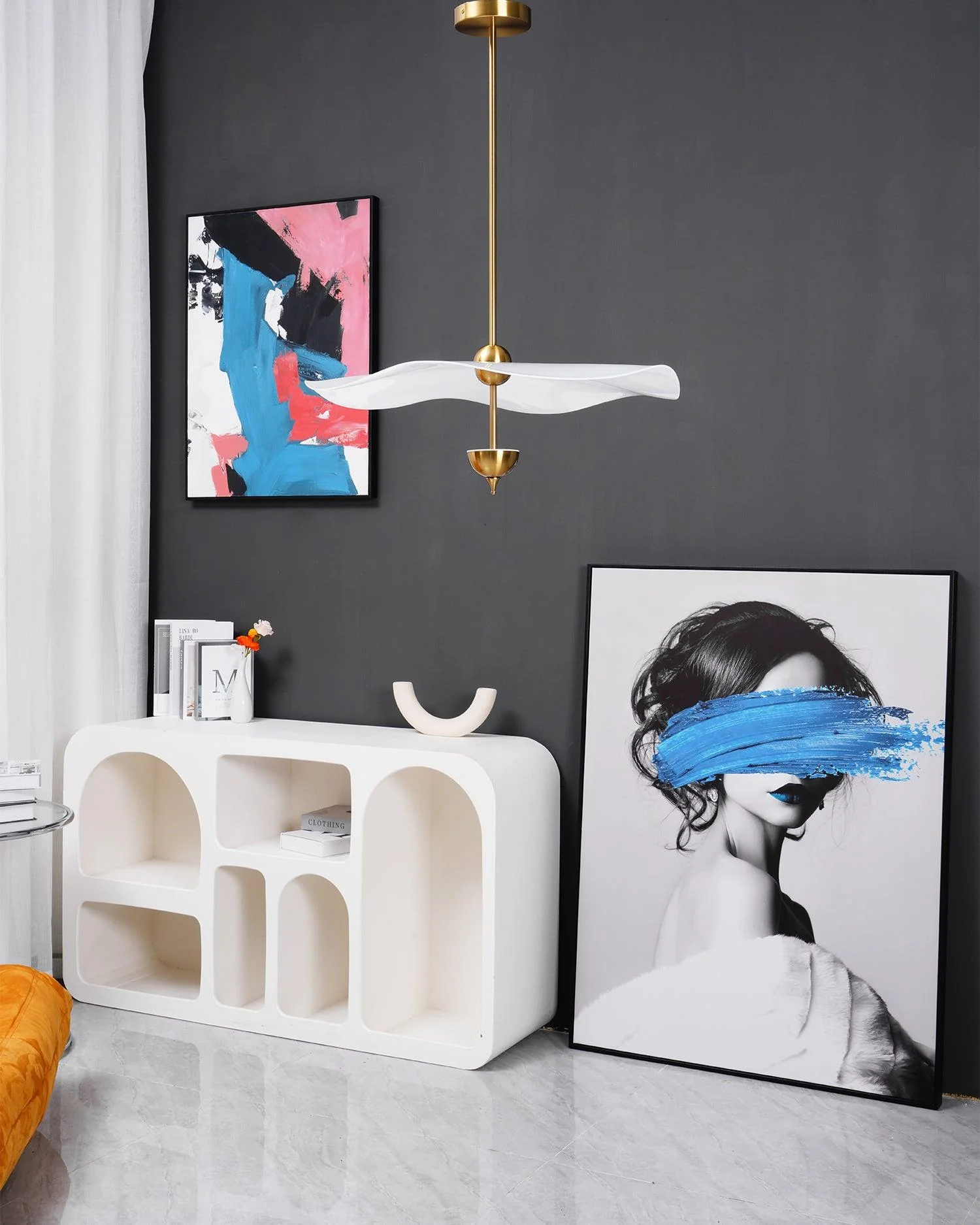 Lustra Pendant Light Double Biscuit for Living Room - Image 34