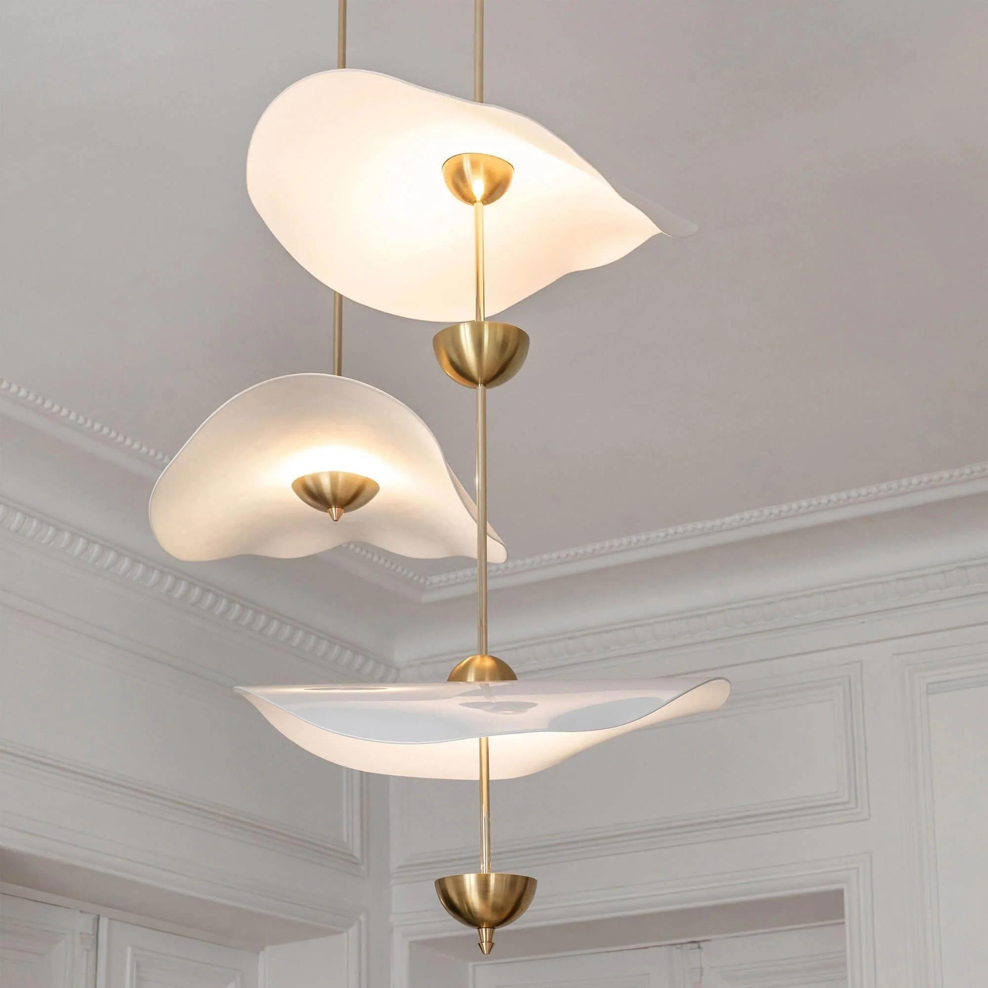 Lustra Pendant Light Double Biscuit for Living Room - Image 4