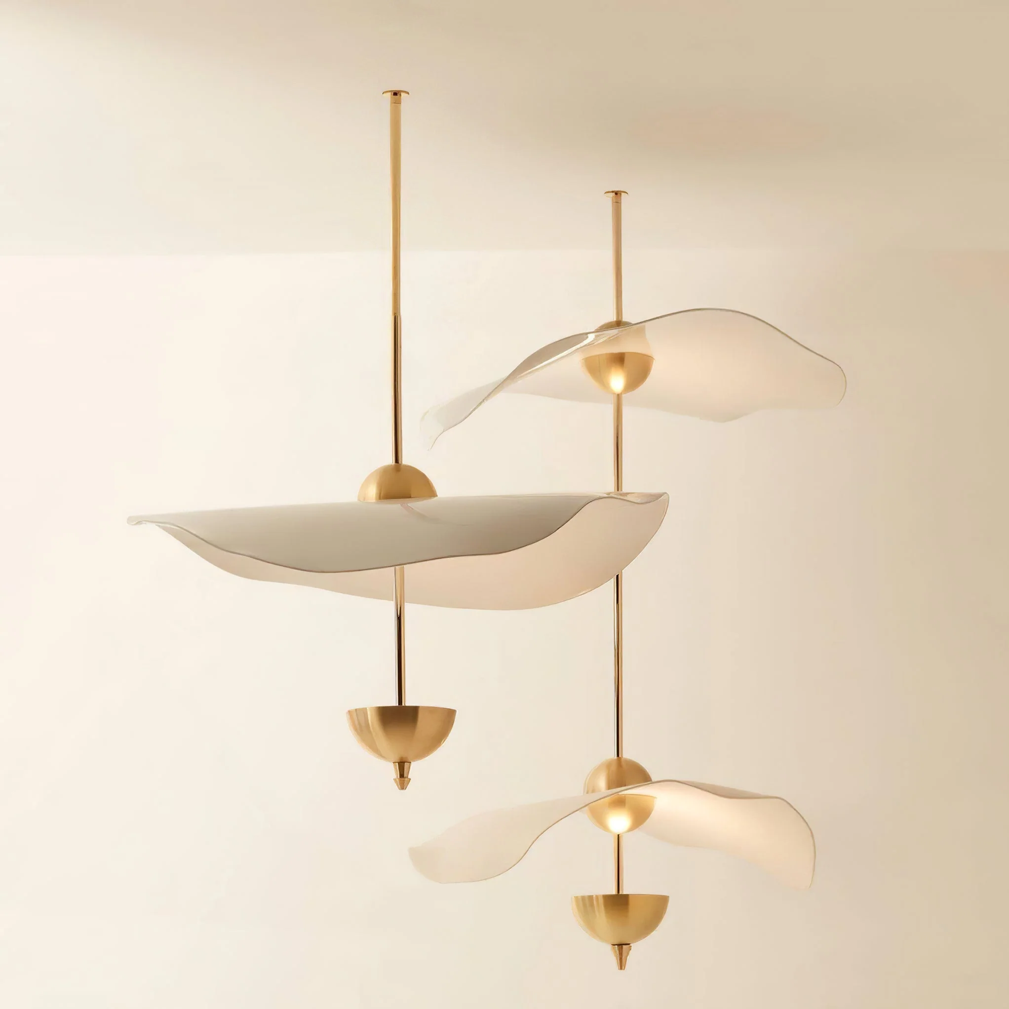 Lustra Pendant Light Double Biscuit for Living Room - Image 44