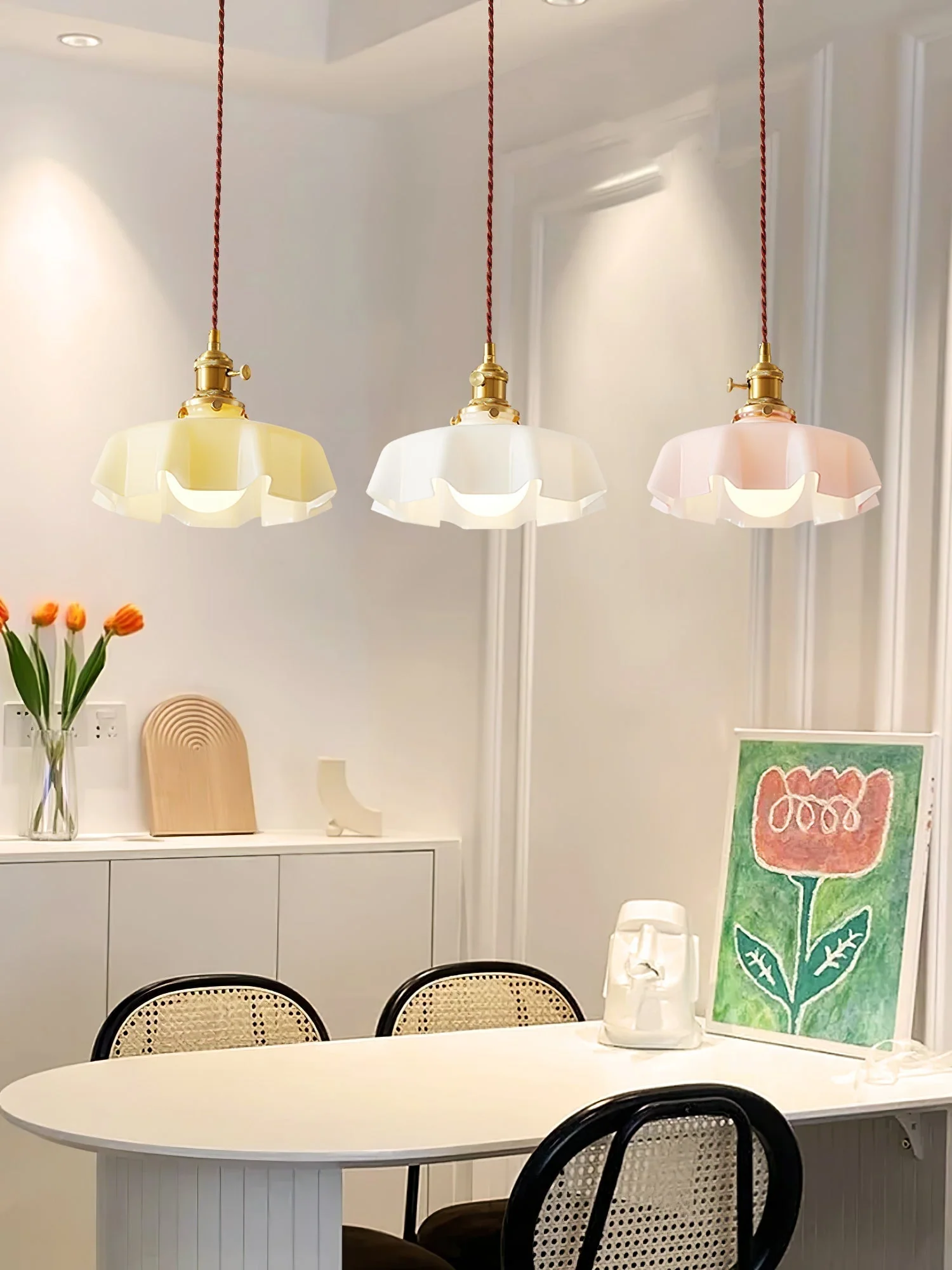 Lustra Pendant Light French Flower for Dining Room - Image 16