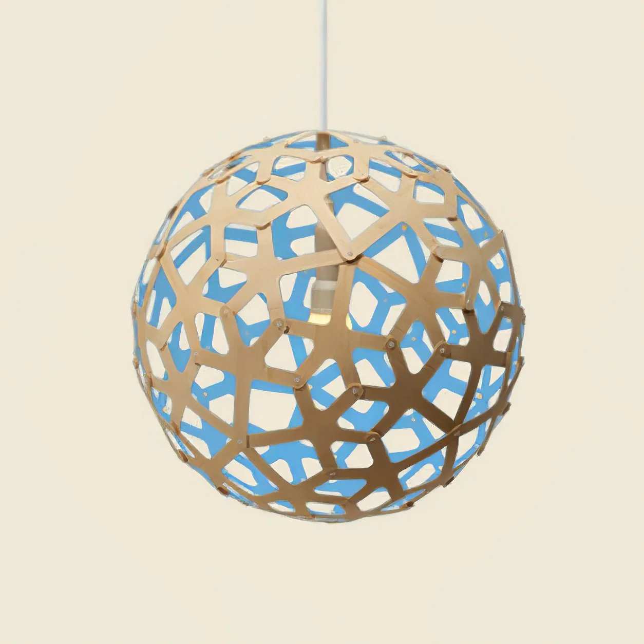 Lustra Pendant Light Geometric Wooden Woven - Image 15