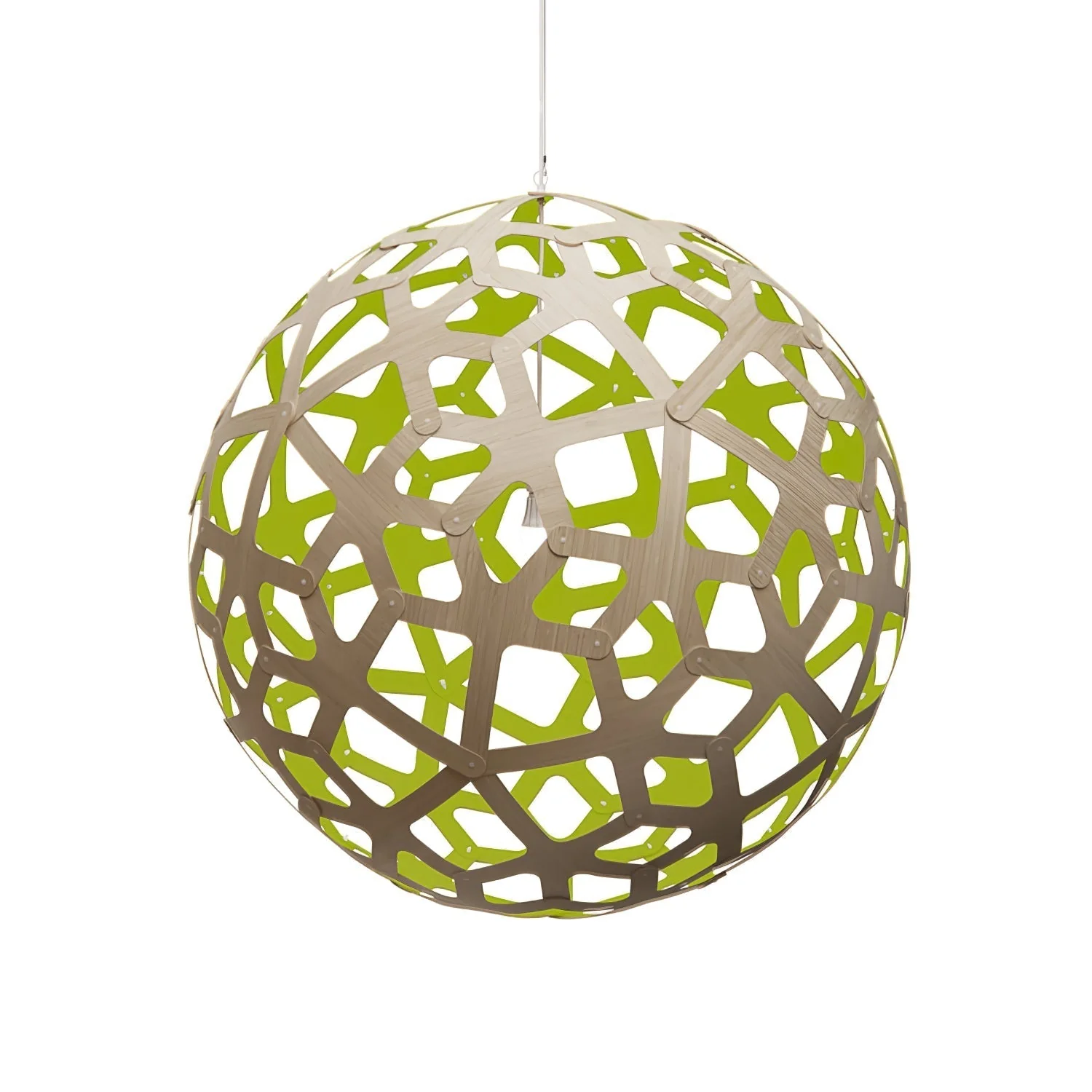 Lustra Pendant Light Geometric Wooden Woven - Image 2