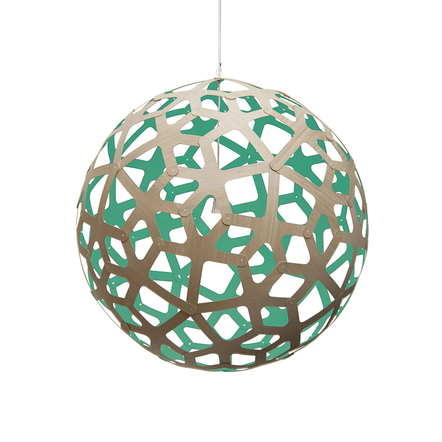 Lustra Pendant Light Geometric Wooden Woven - Image 3
