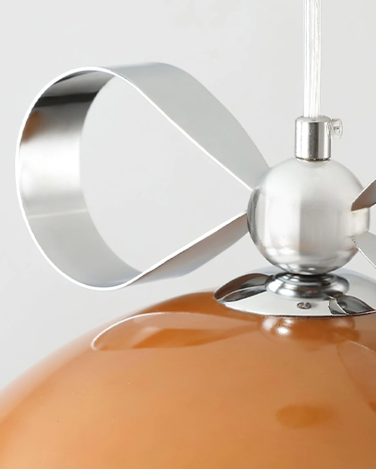 Lustra Pendant Light Glass Amber Dining - Image 13