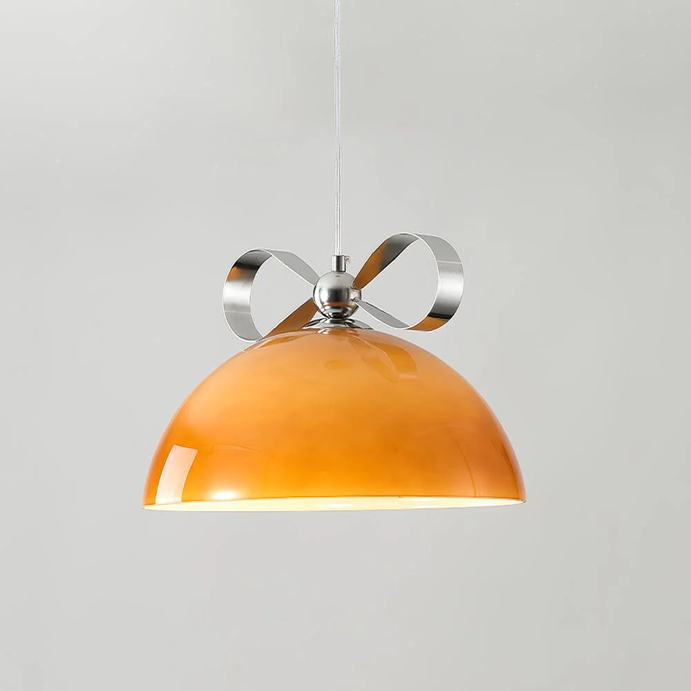 Lustra Pendant Light Glass Amber Dining - Image 16