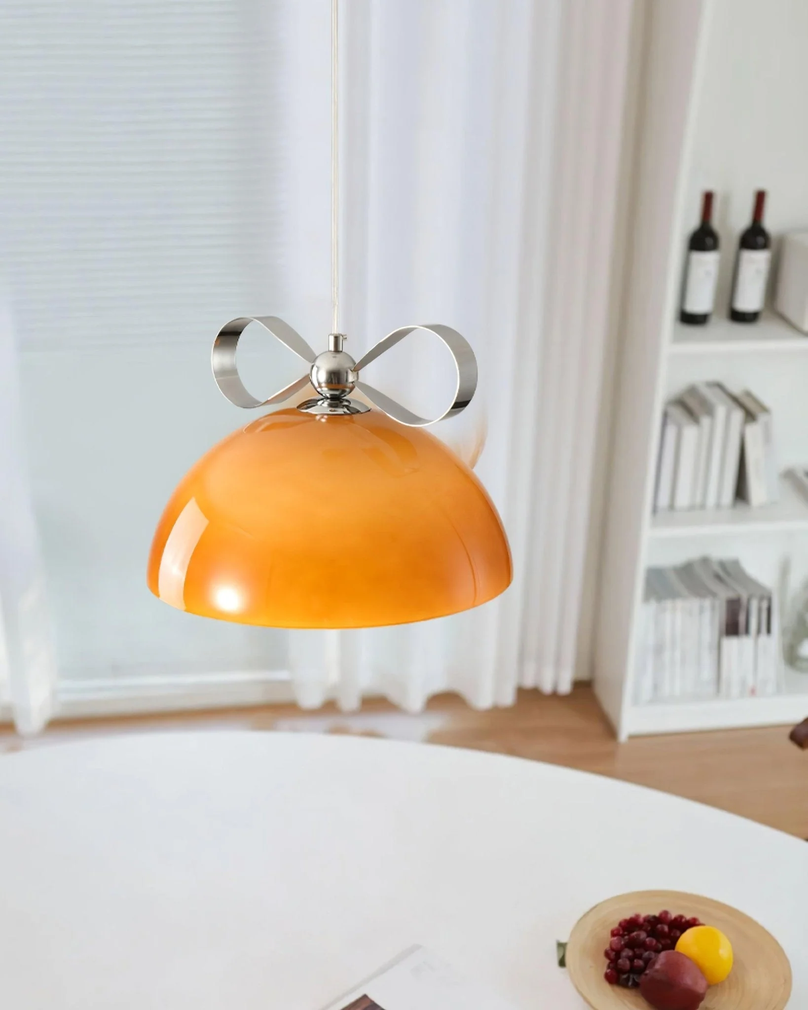 Lustra Pendant Light Glass Amber Dining - Image 5