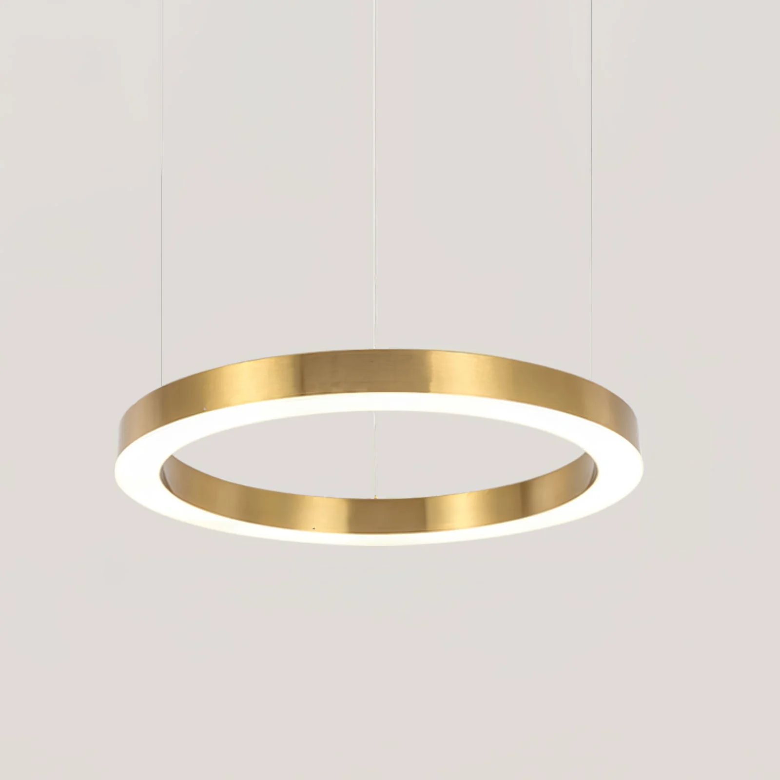 Lustra Pendant Light LED Ring Gold Modern 3-Ring - Image 33