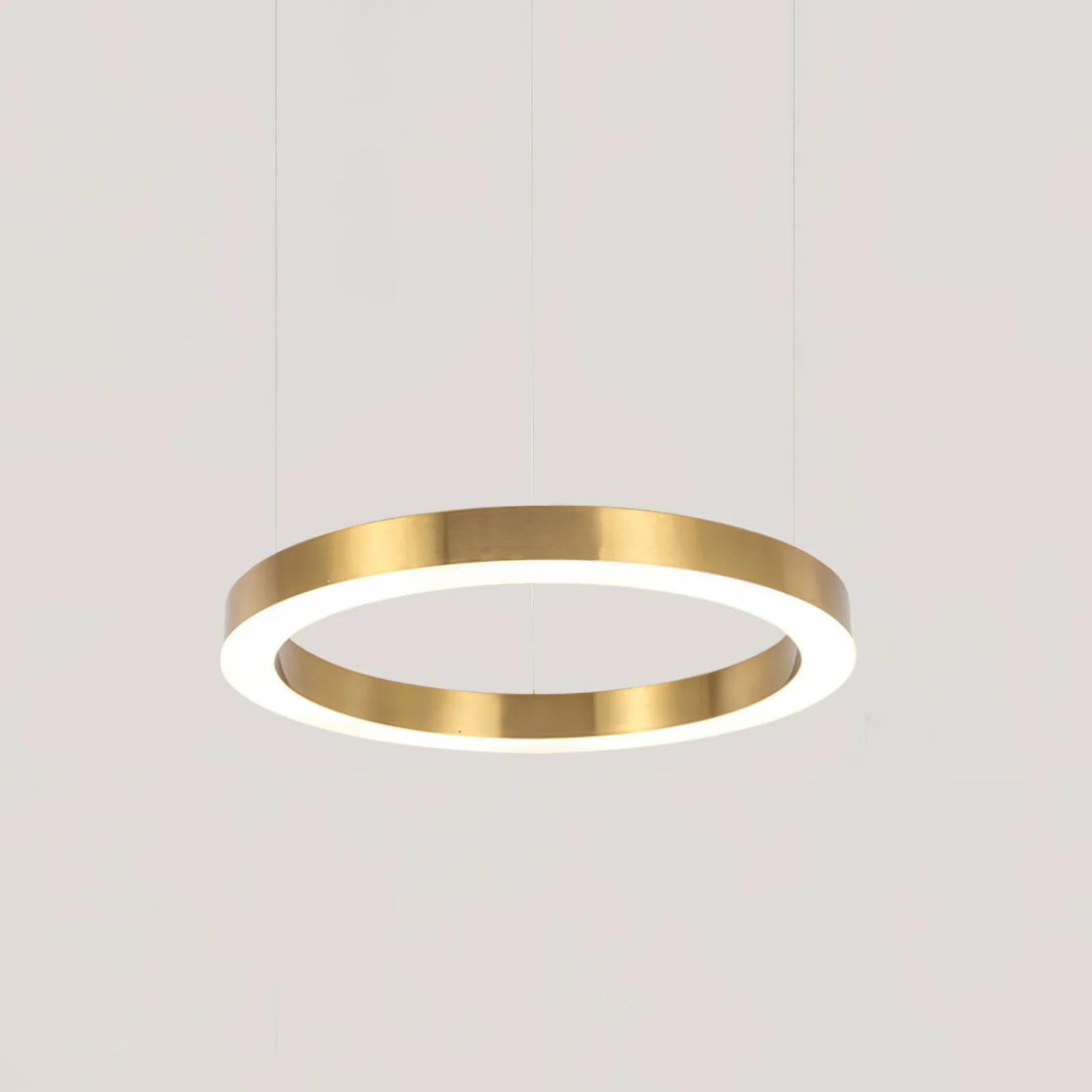 Lustra Pendant Light LED Ring Gold Modern 3-Ring - Image 47