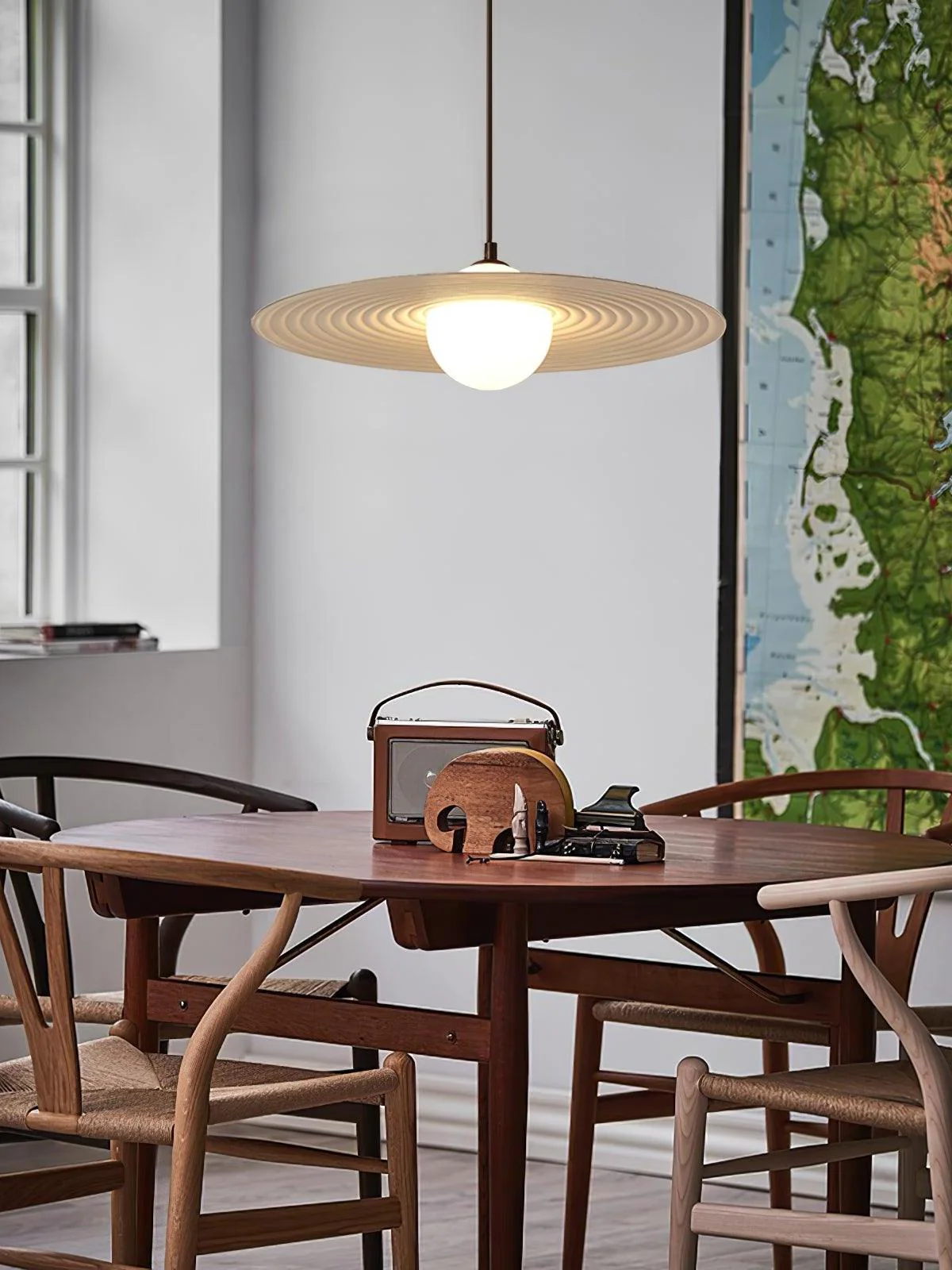 Lustra Pendant Light PE LED Plate White and Black - Image 28