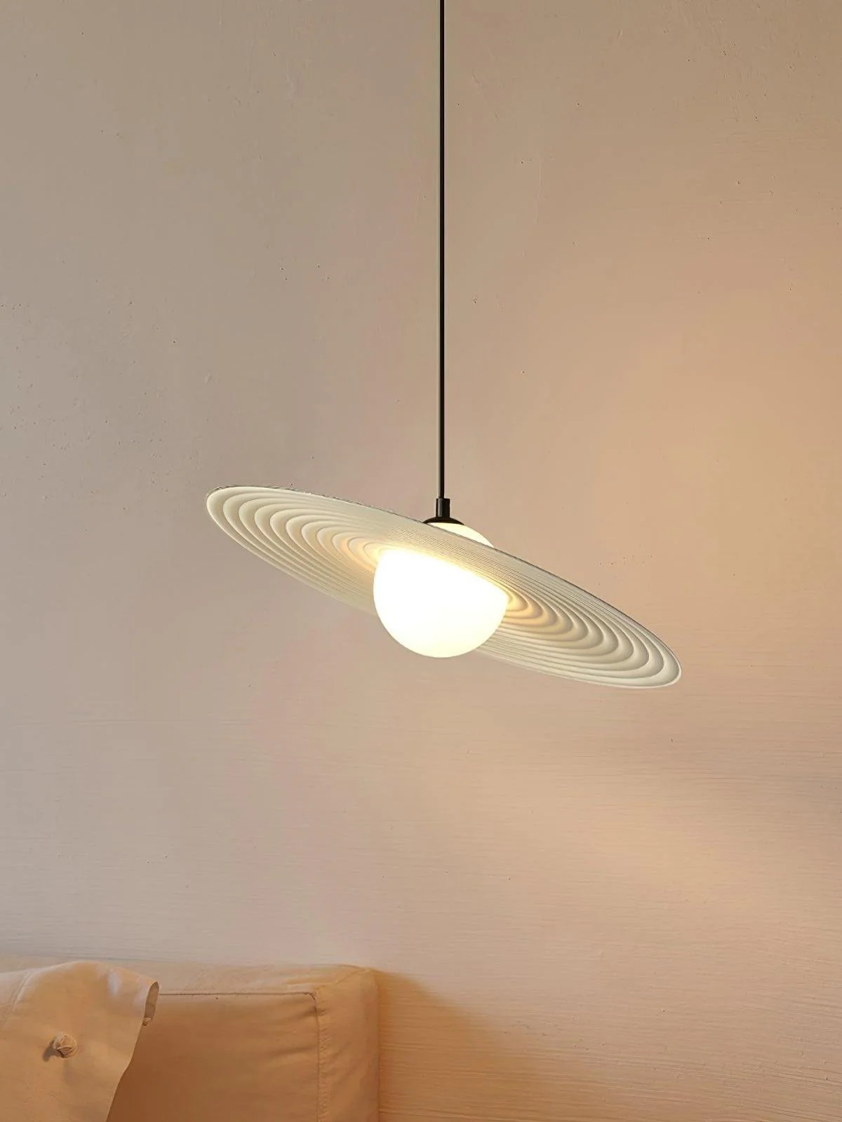 Lustra Pendant Light PE LED Plate White and Black - Image 40