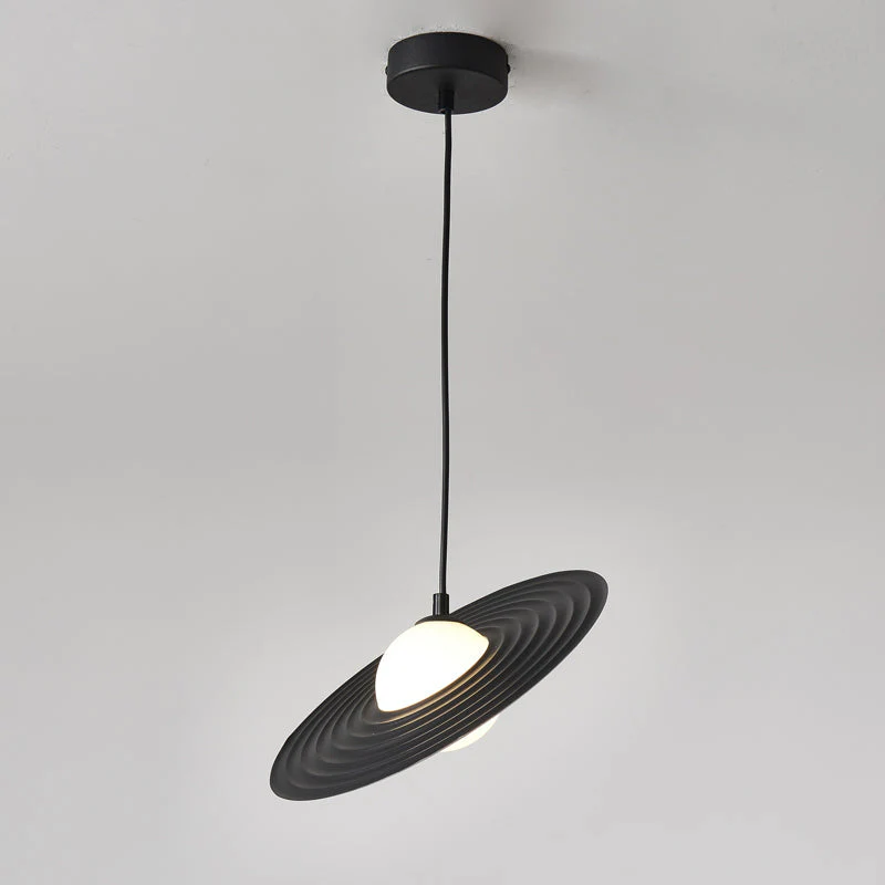 Lustra Pendant Light PE LED Plate White and Black - Image 49