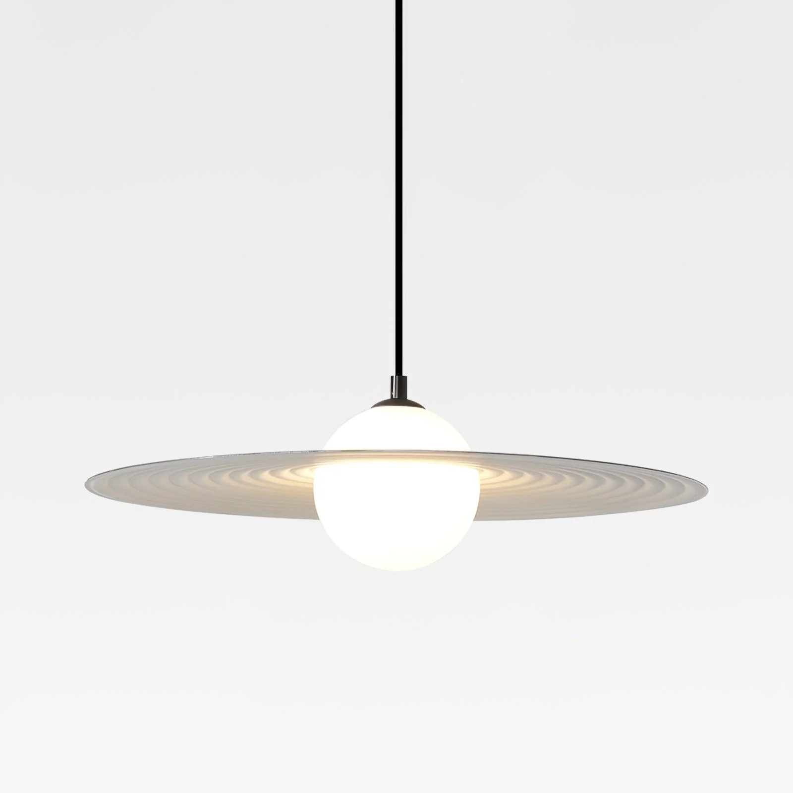 Lustra Pendant Light PE LED Plate White and Black - Image 59