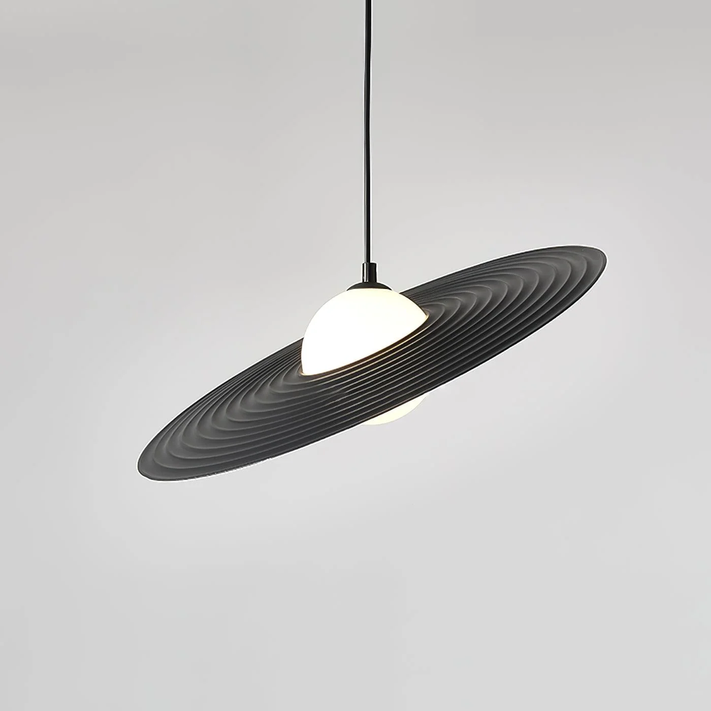 Lustra Pendant Light PE LED Plate White and Black - Image 9