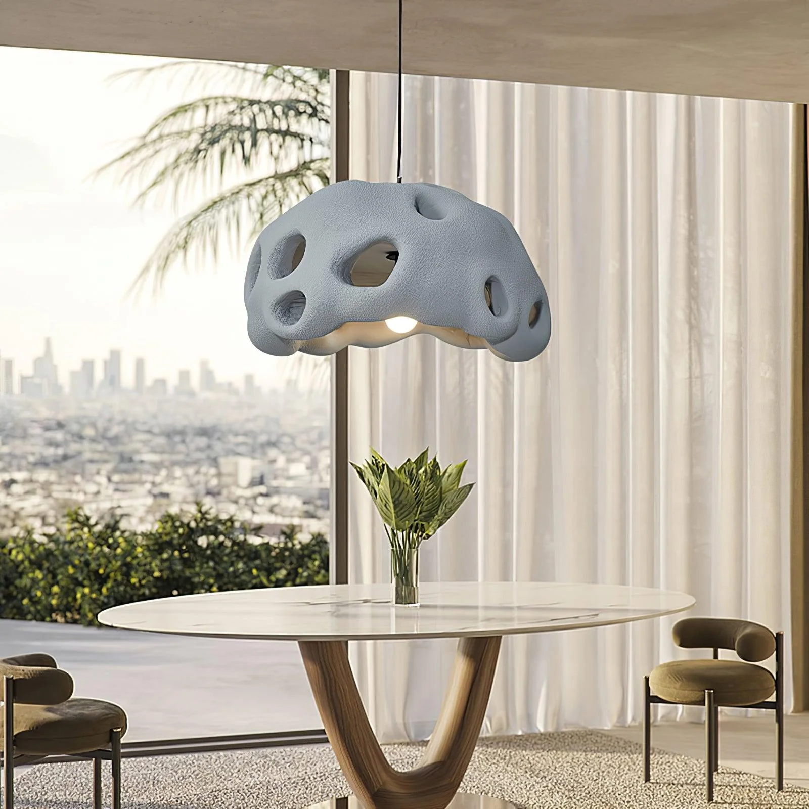 Lustra Pendant Light Resin White for Living Room - Image 16