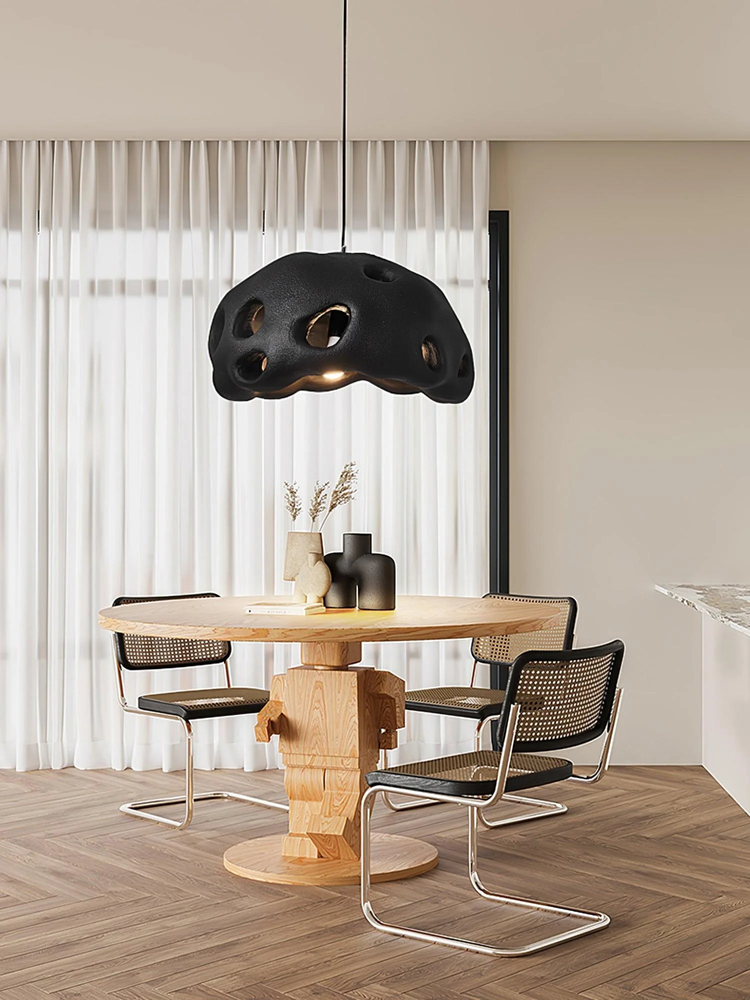 Lustra Pendant Light Resin White for Living Room - Image 17