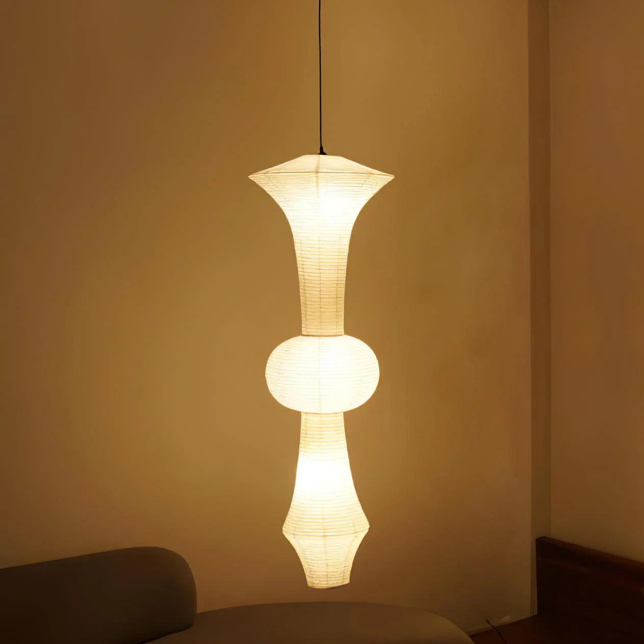Lustra Pendant Light Washi Paper E for Living Room - Image 21