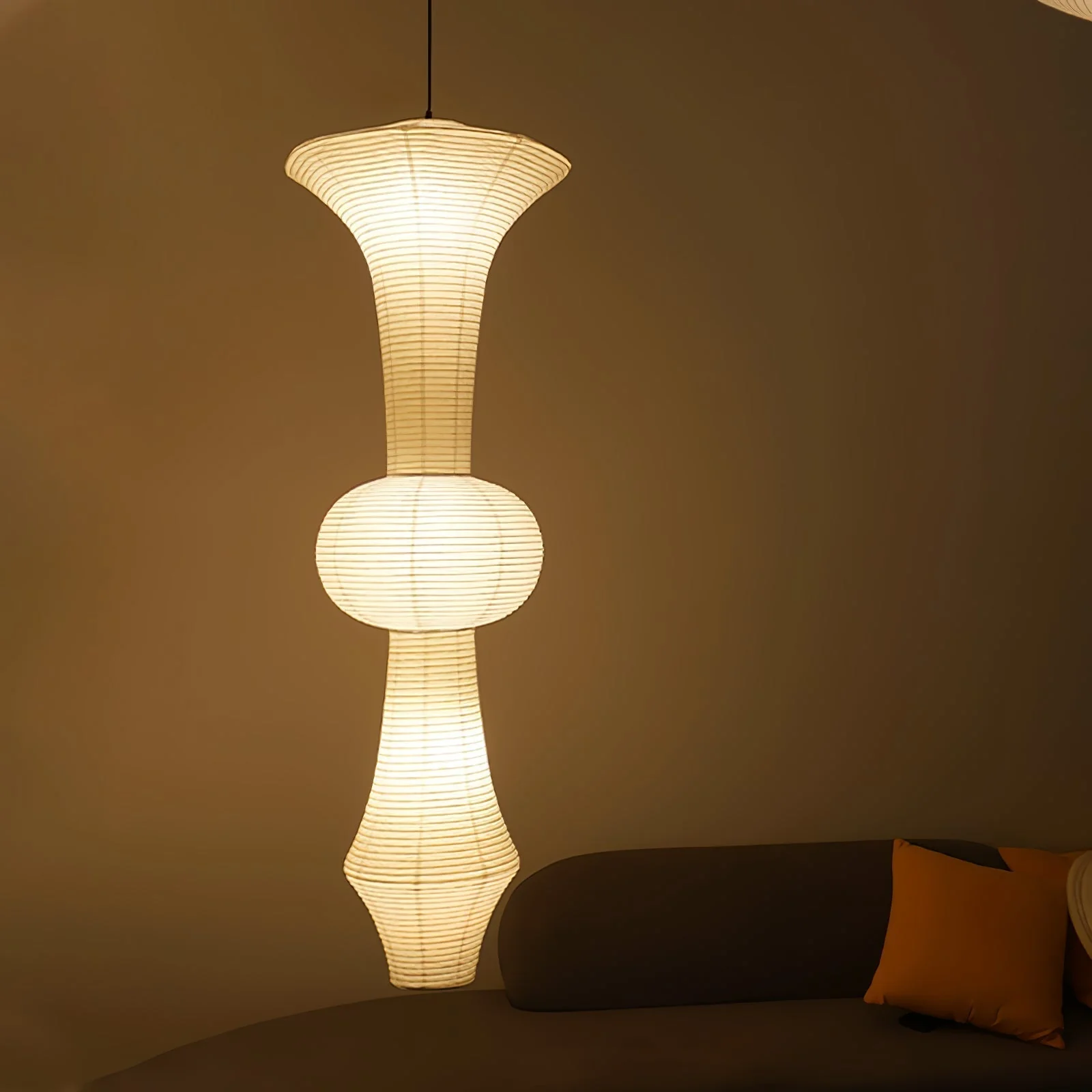 Lustra Pendant Light Washi Paper E for Living Room - Image 31