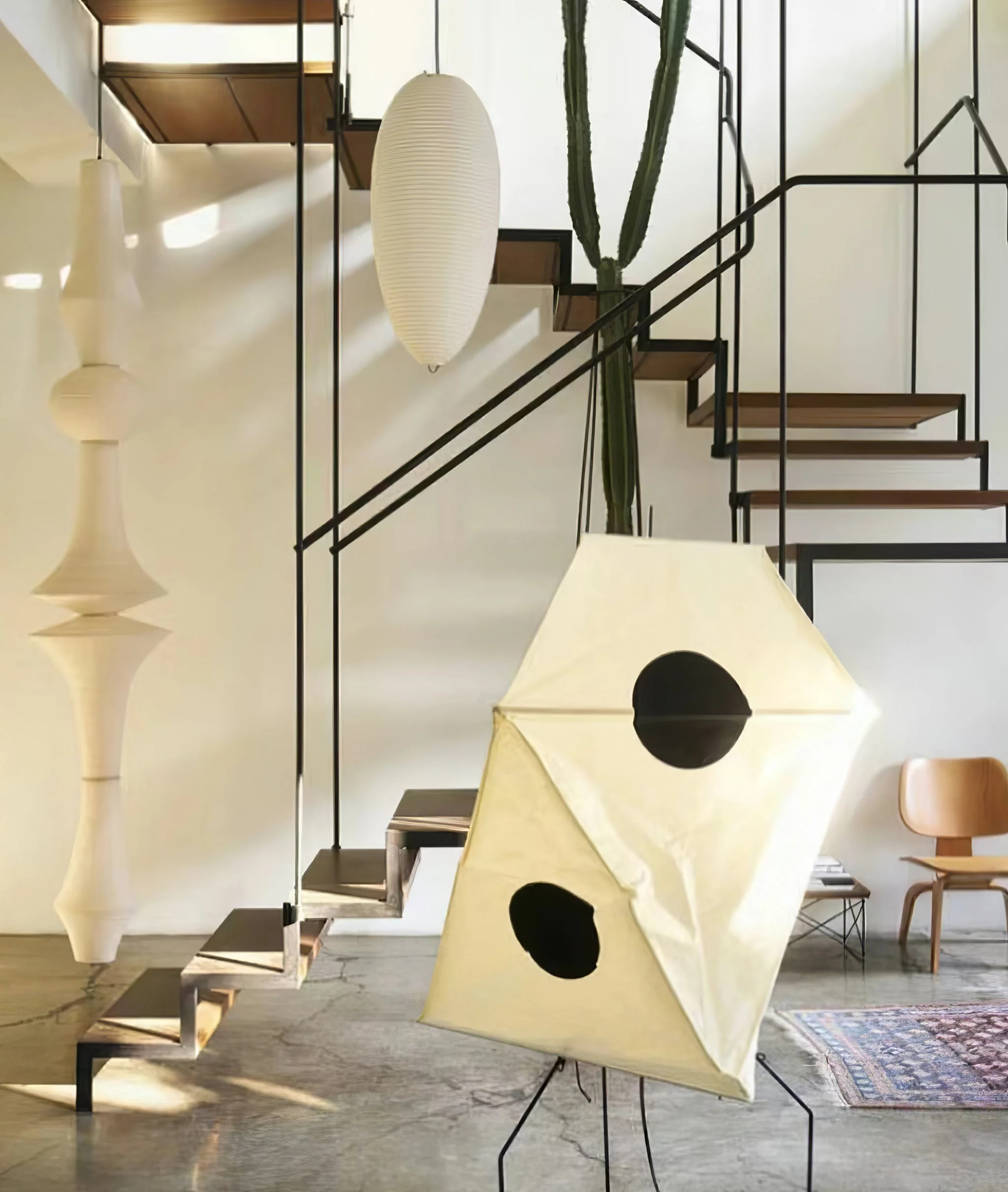Lustra Pendant Light Washi Paper E for Living Room - Image 37