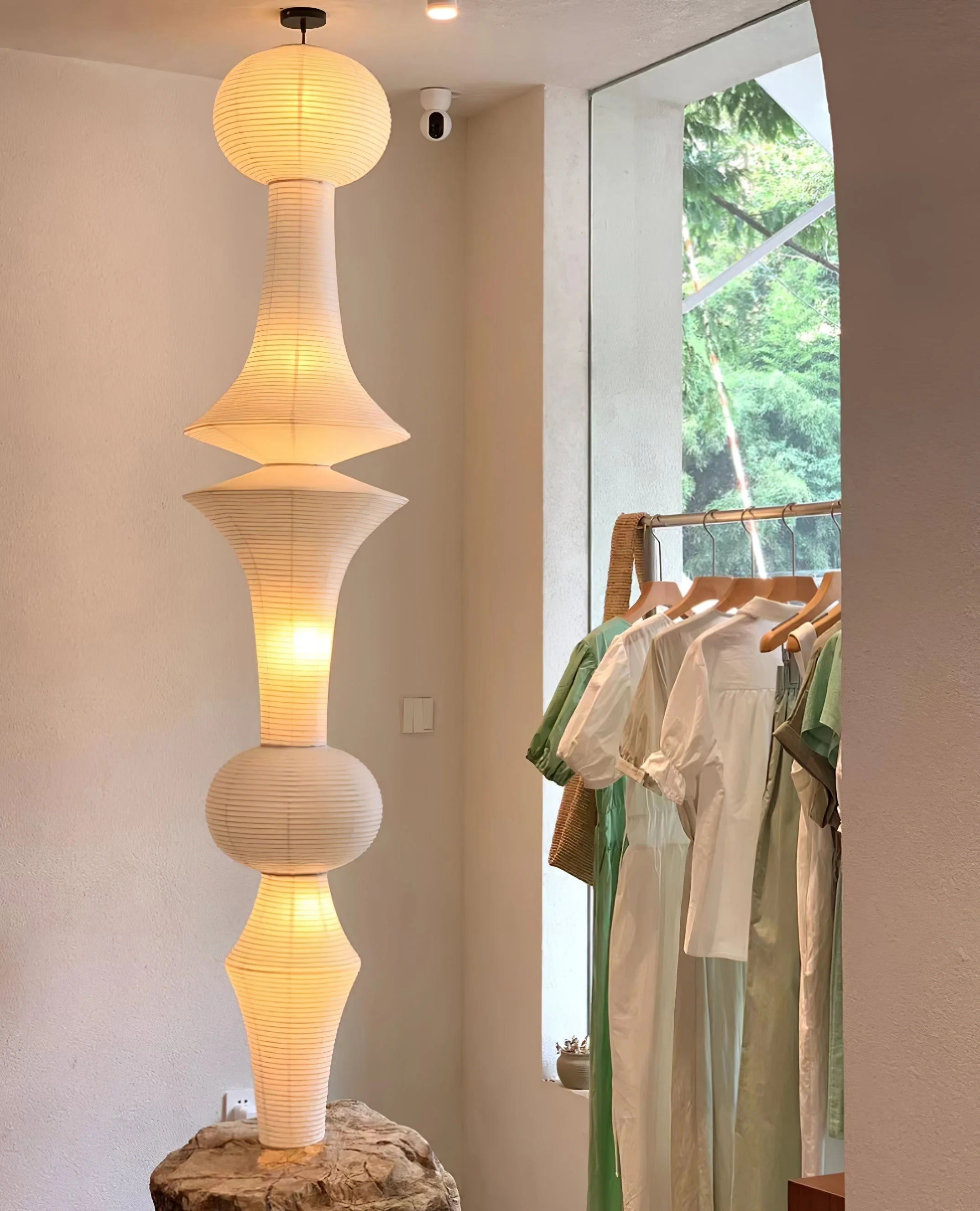 Lustra Pendant Light Washi Paper E for Living Room - Image 41