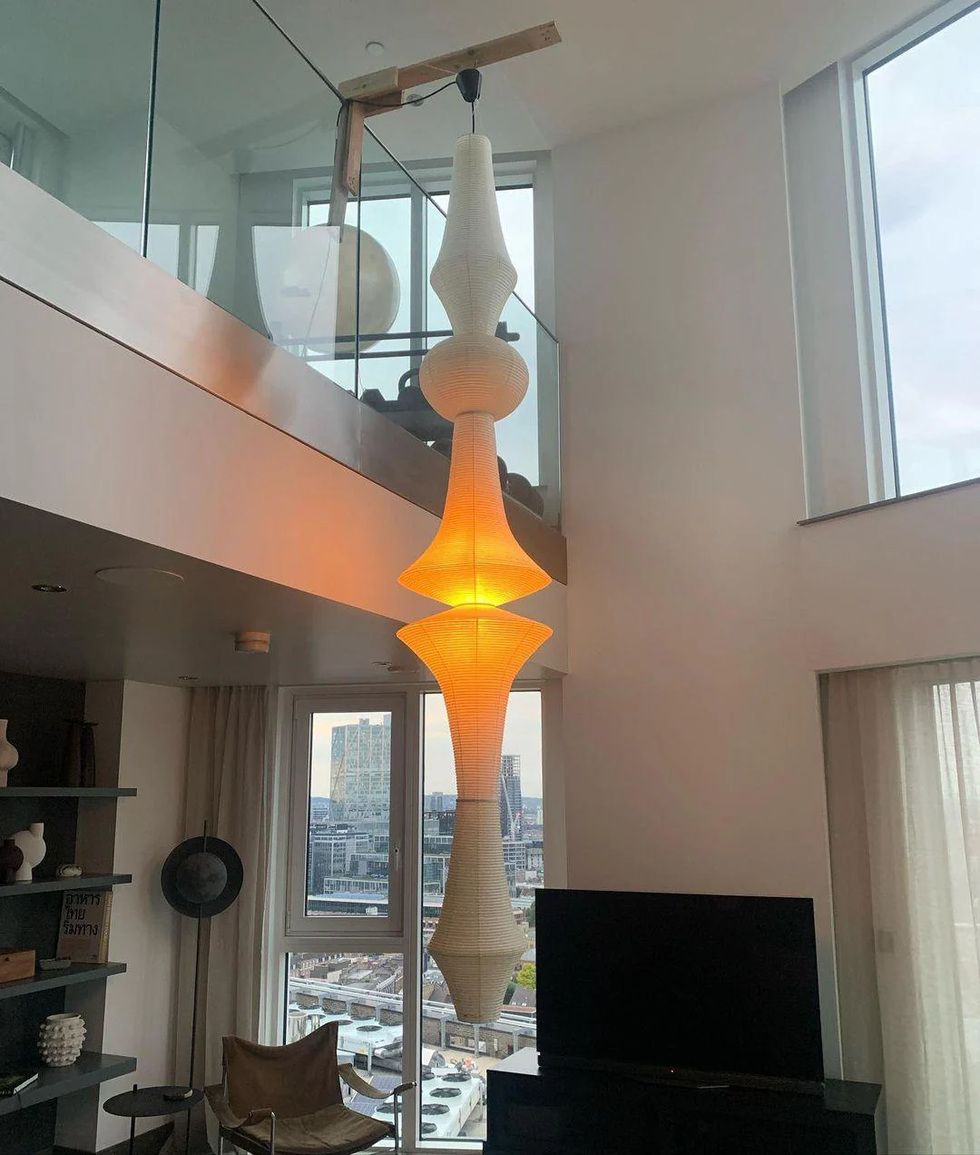 Lustra Pendant Light Washi Paper E for Living Room - Image 5