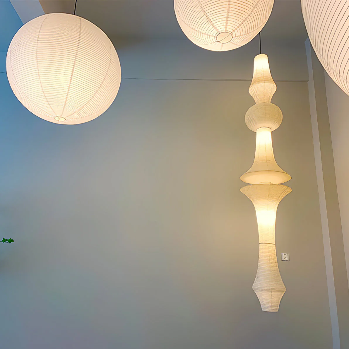 Lustra Pendant Light Washi Paper E for Living Room - Image 53