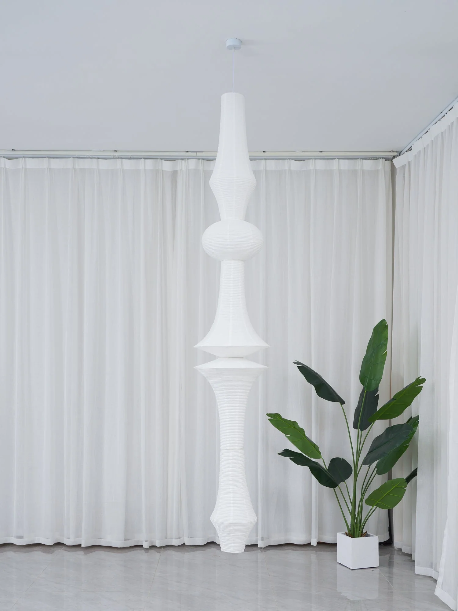 Lustra Pendant Light Washi Paper E for Living Room - Image 62